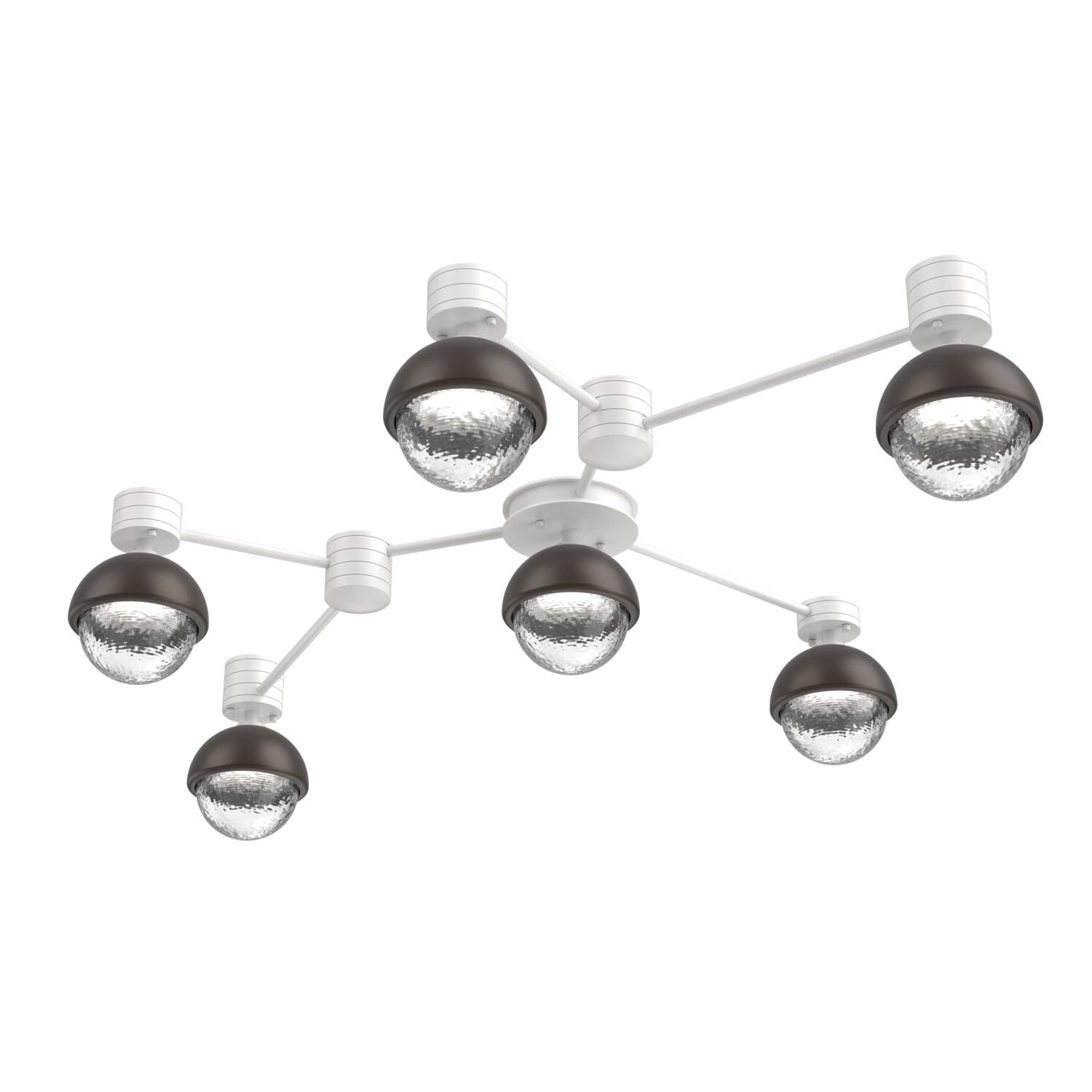 Shown in Salt White finish and Clear glass and Flat Bronze accent