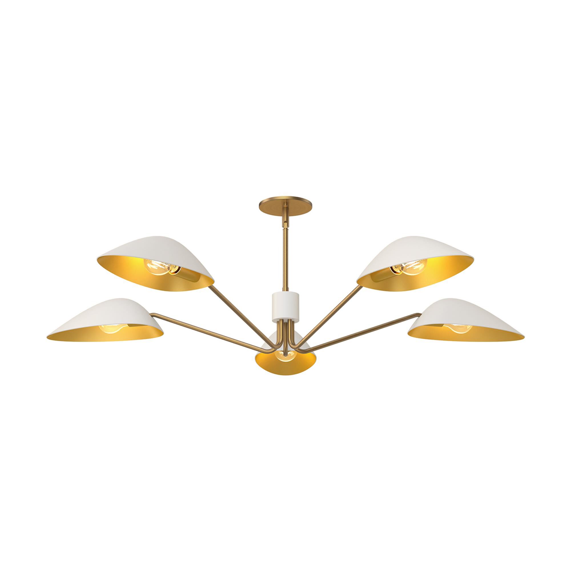 Shown in White And Aged Gold finish
