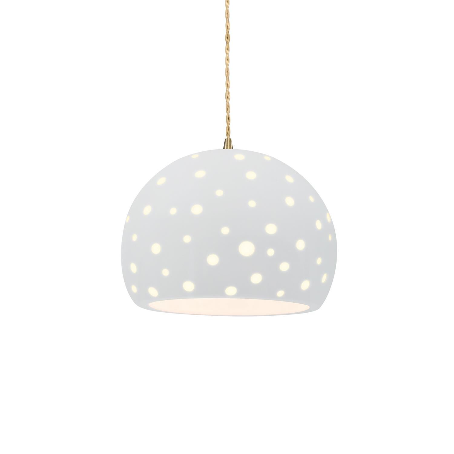 Perforated Globe 10 Inch Large Pendant by Justice Design Group