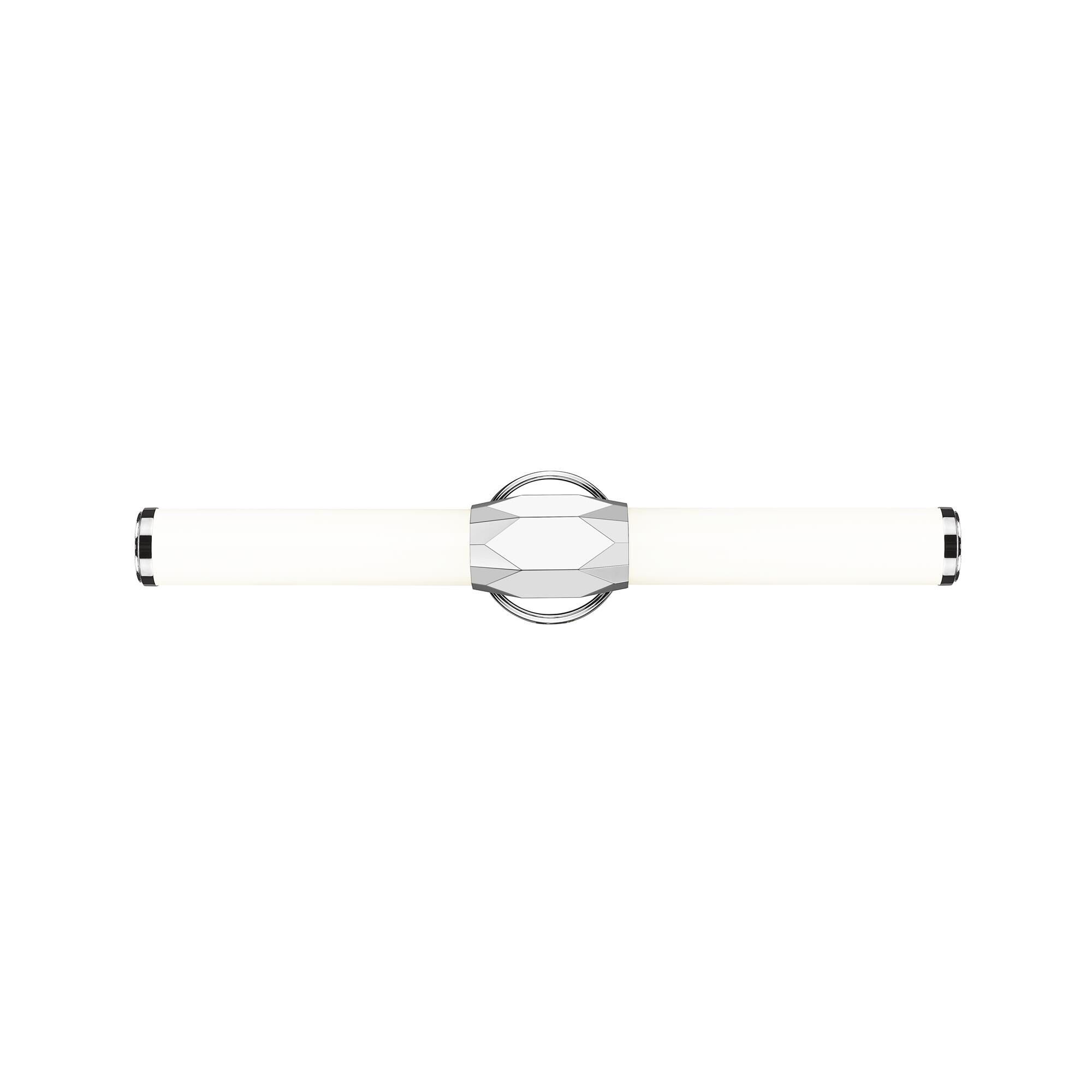 Shown in Chrome finish and Frosted glass and Frosted shade