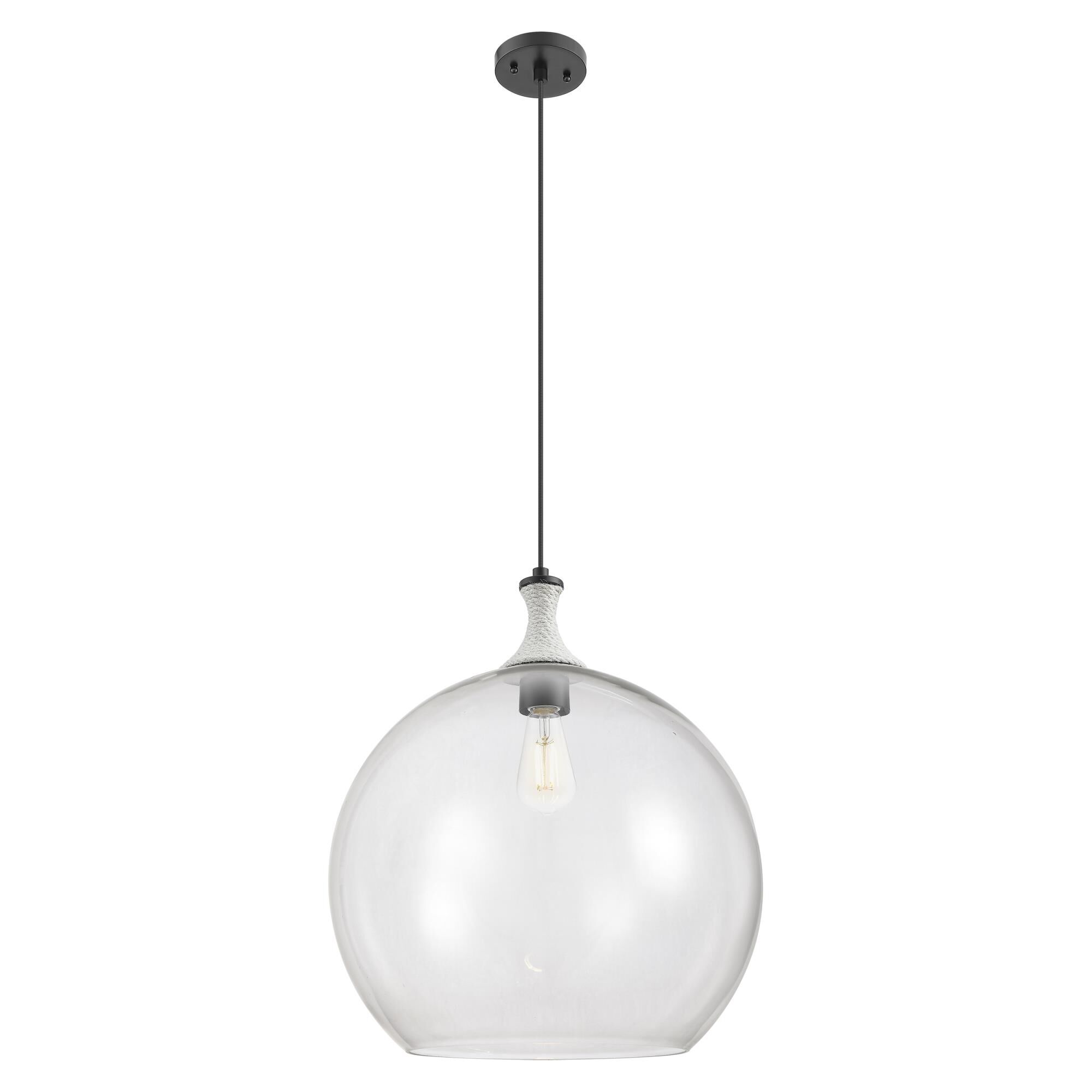 Shown in Matte Black finish and Clear glass