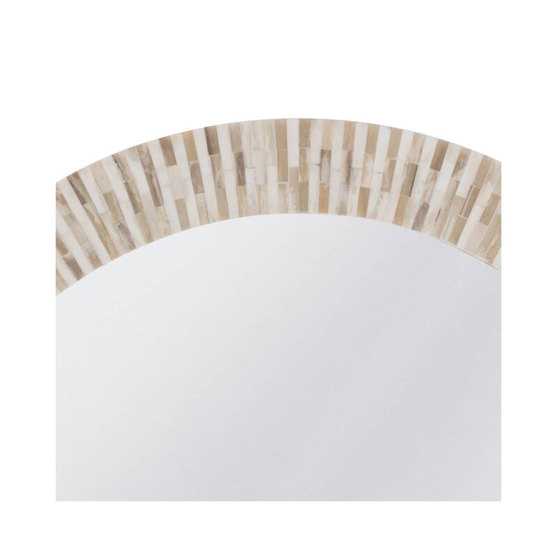Multitone Bone Small Decorative Mirror by Regina Andrew