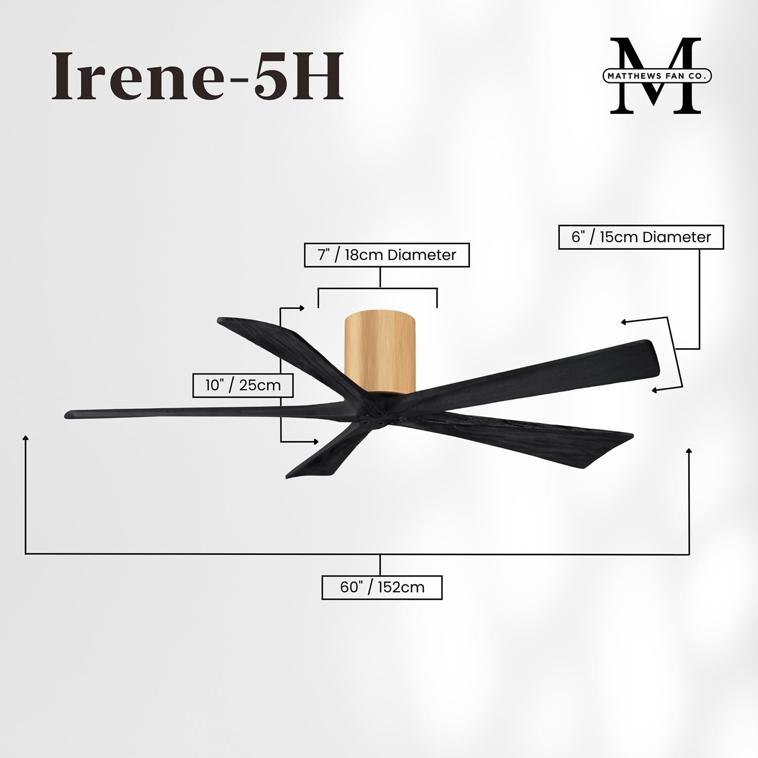 Irene 60 Inch Flush Mount Fan by Matthews Fan Company