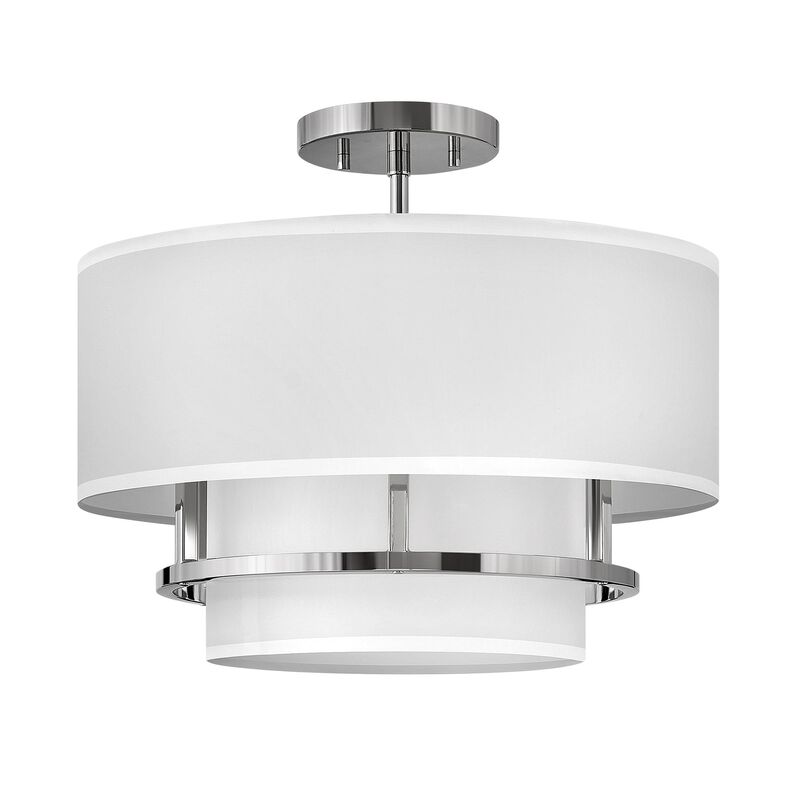 Graham 16 Inch 3 Light Semi Flush Mount by Hinkley
