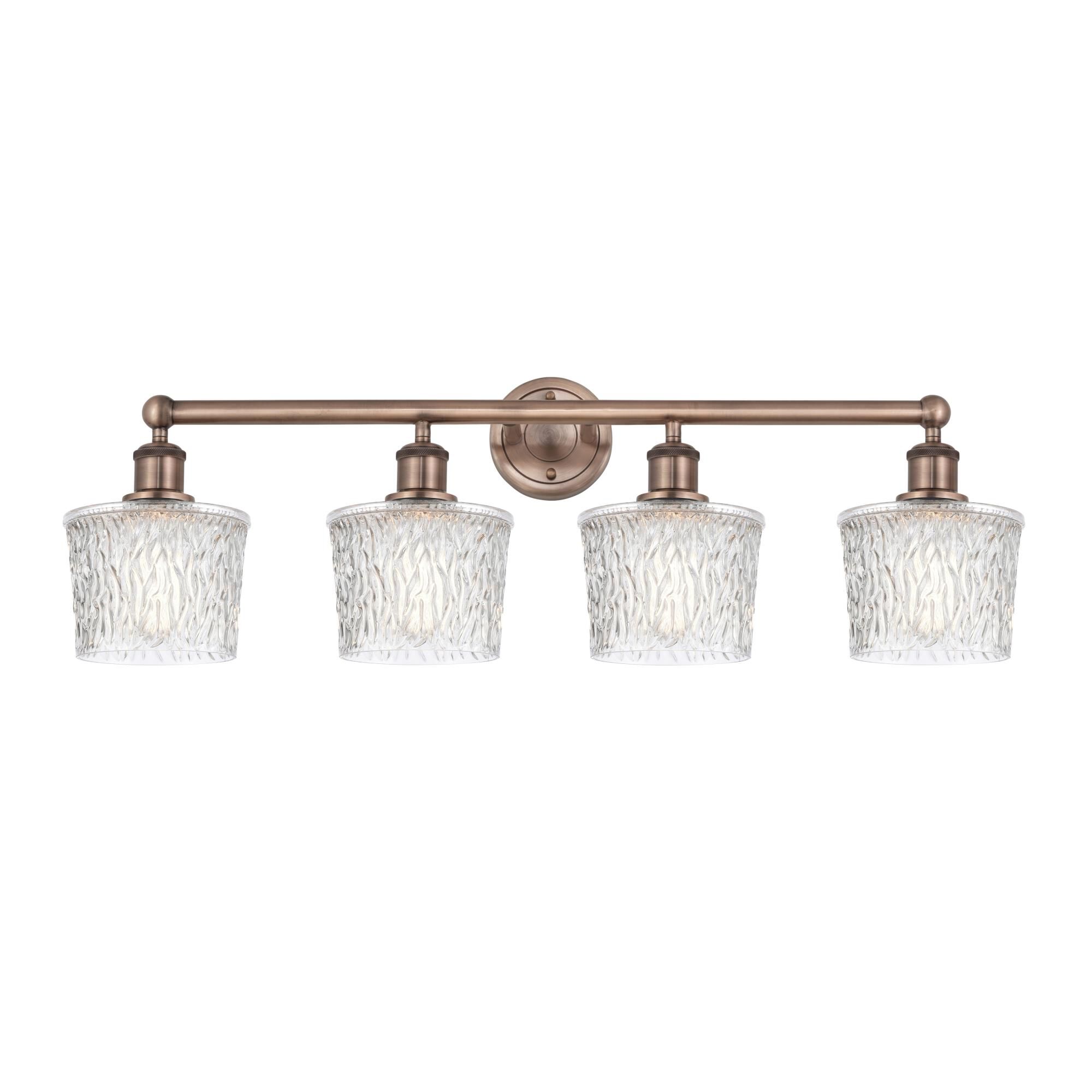 Shown in Antique Copper finish and Clear glass