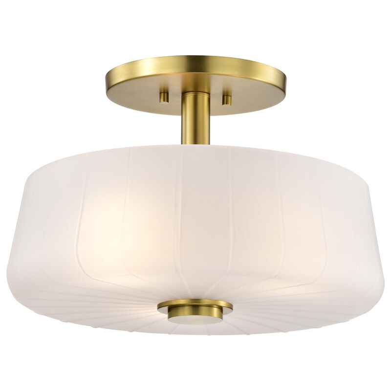 Lune 16 Inch Semi Flush Mount by Nuvo Lighting