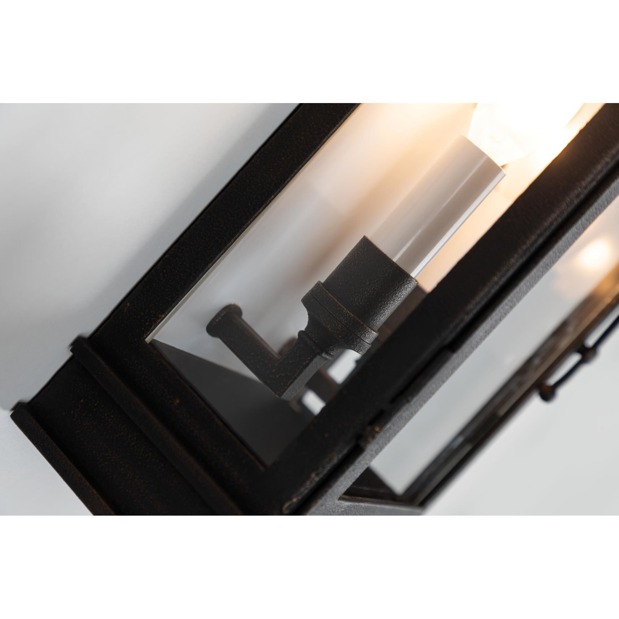 Shown in Vintage Bronze finish and Clear glass