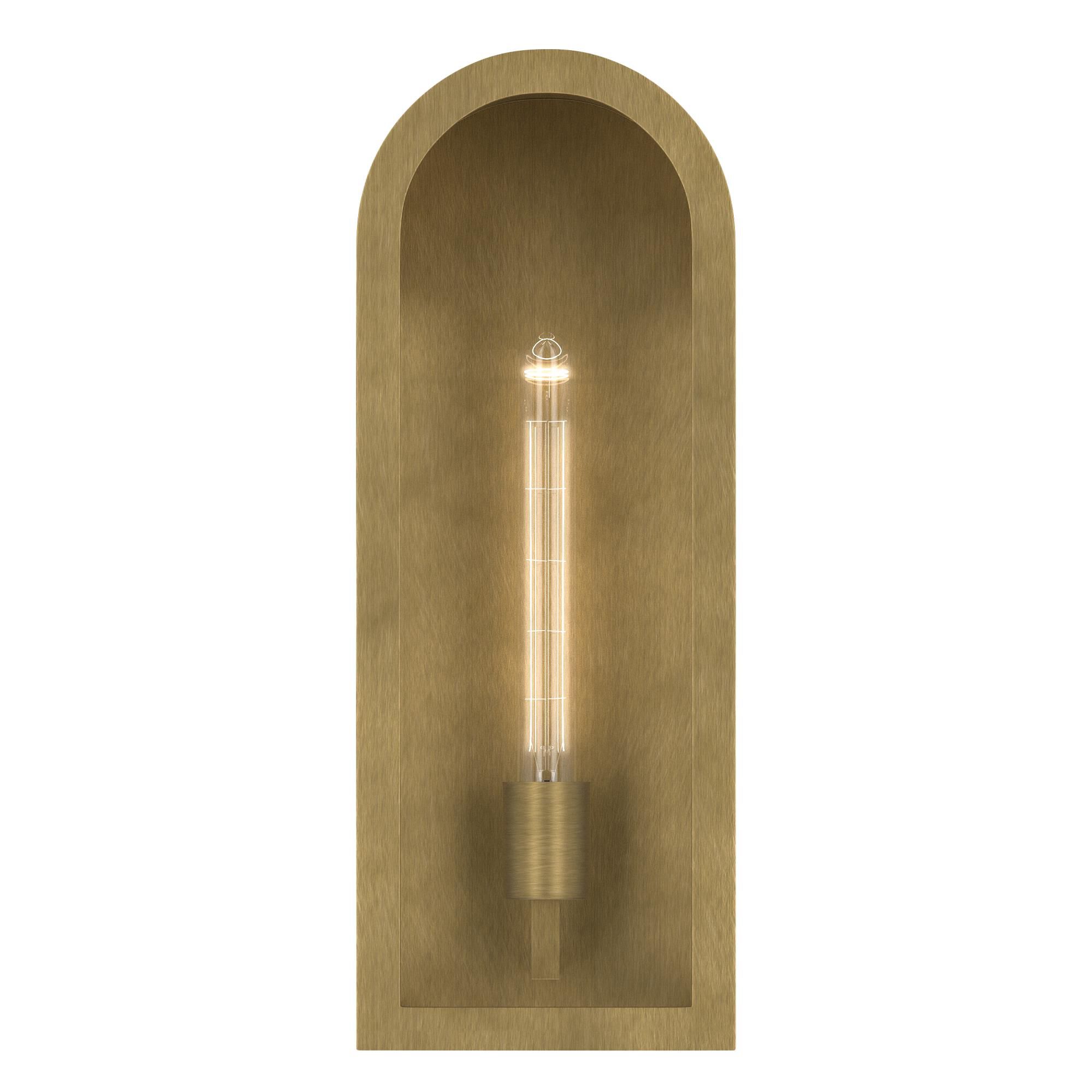 Shown in Natural Brass finish and Clear glass