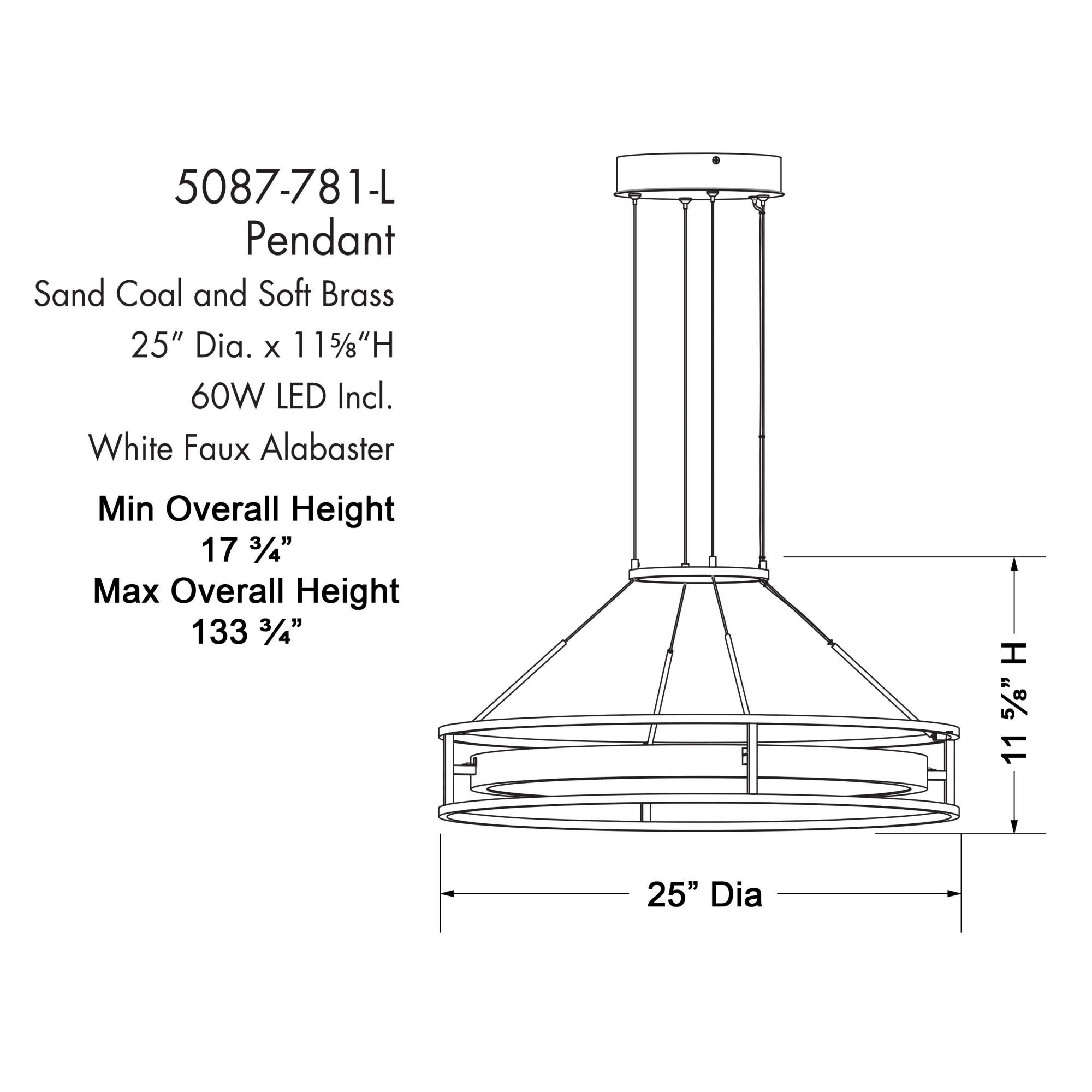 Minka Lavery Levitation 25 Inch LED Large Pendant