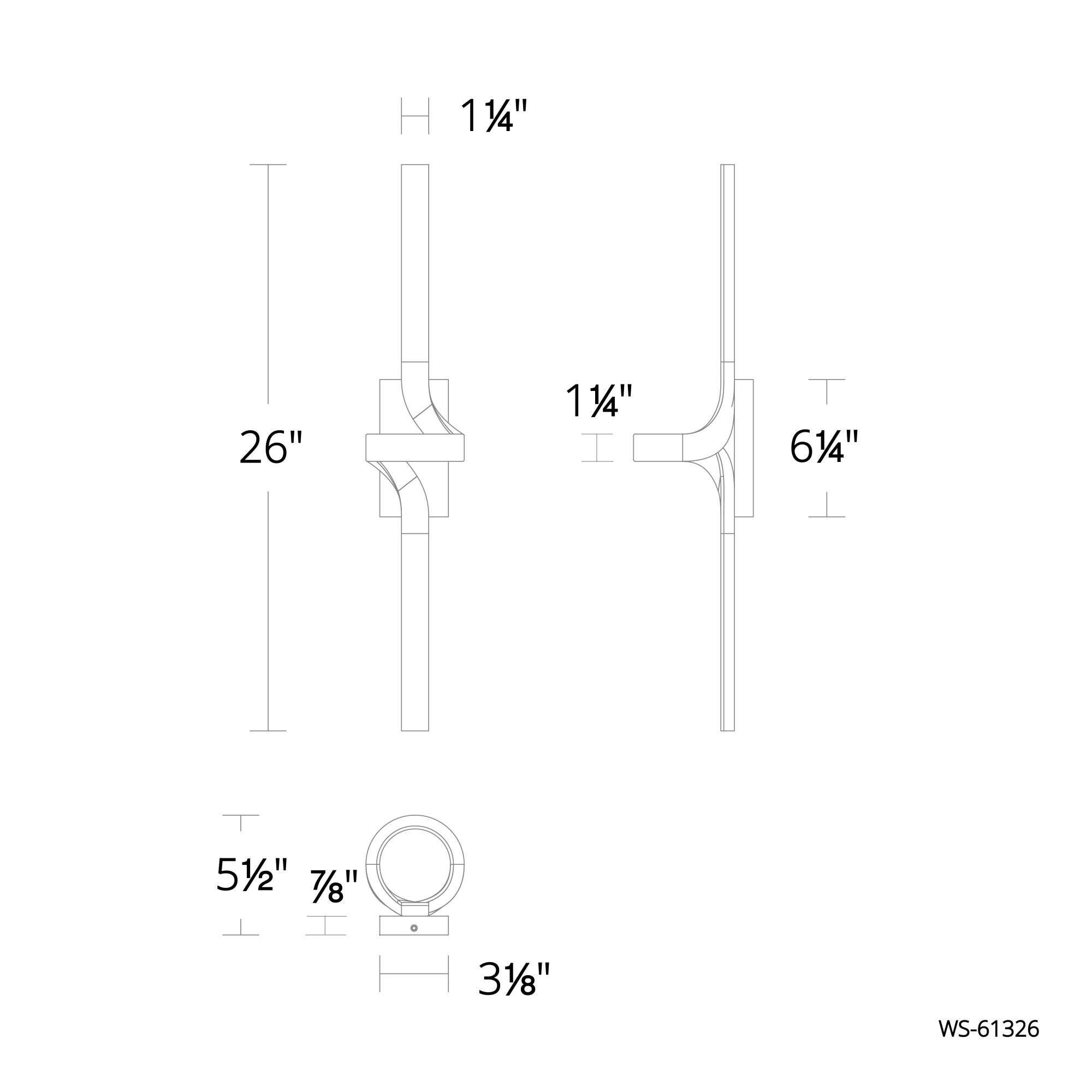dweLED Loophole 26 Inch LED Wall Sconce