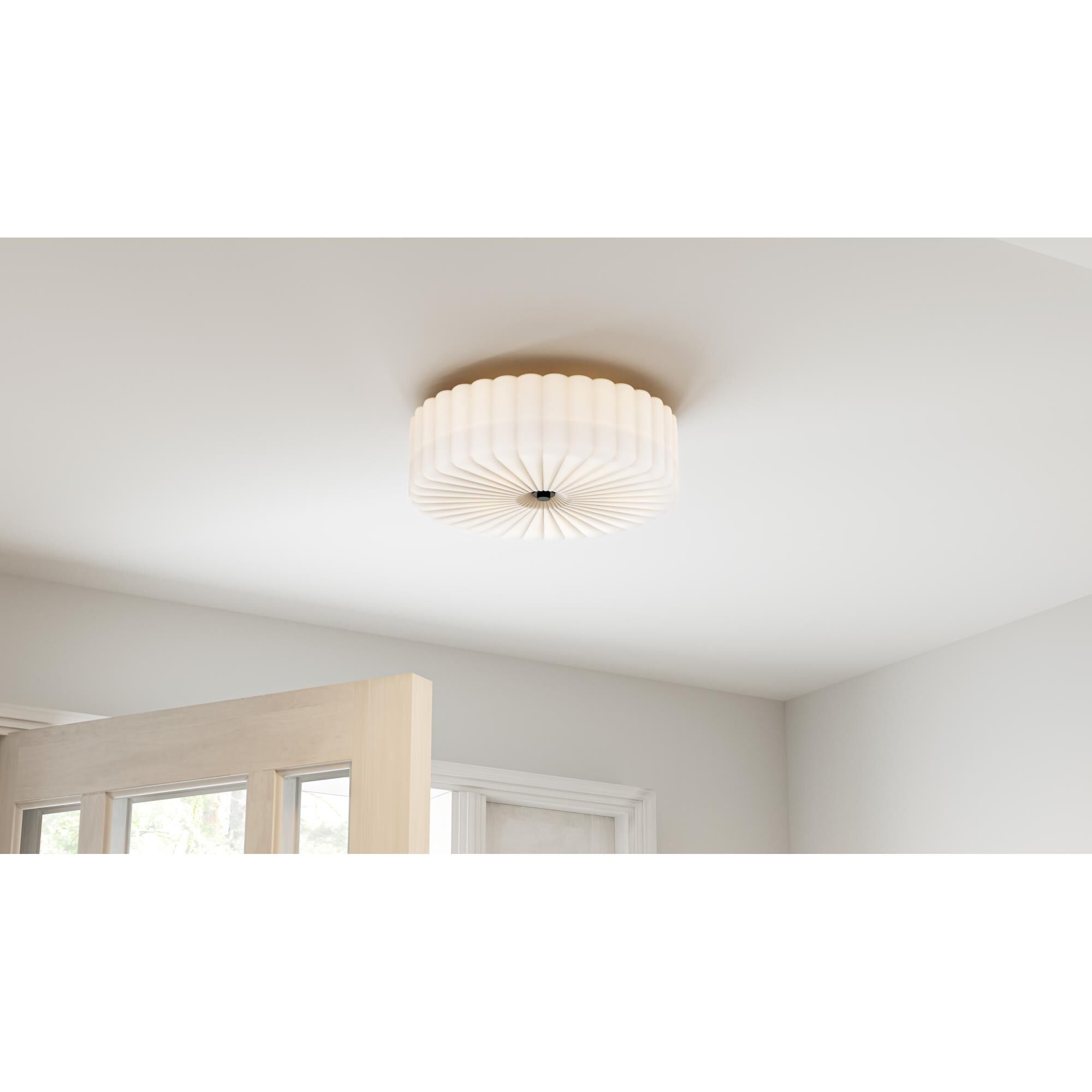 Oberman 15 Inch Flush Mount by Quoizel