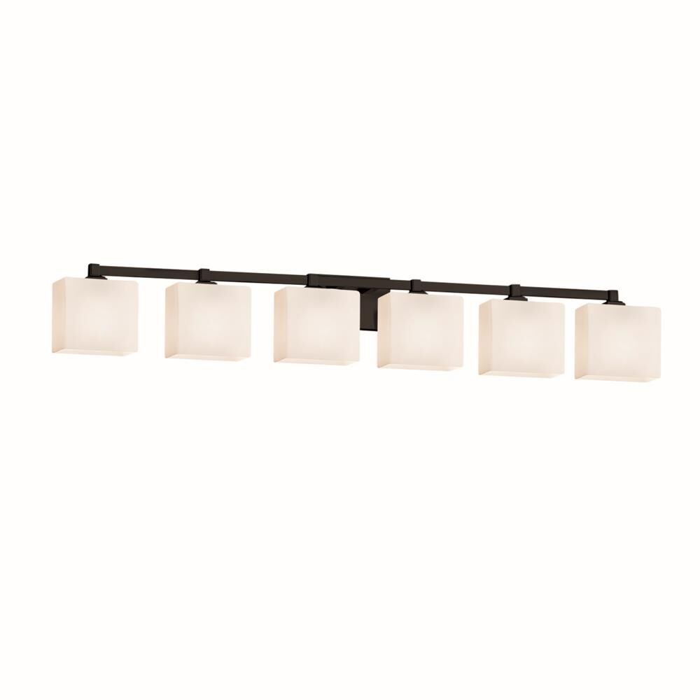 Fusion 50 Inch 6 Light Bath Vanity Light by Justice Design Group