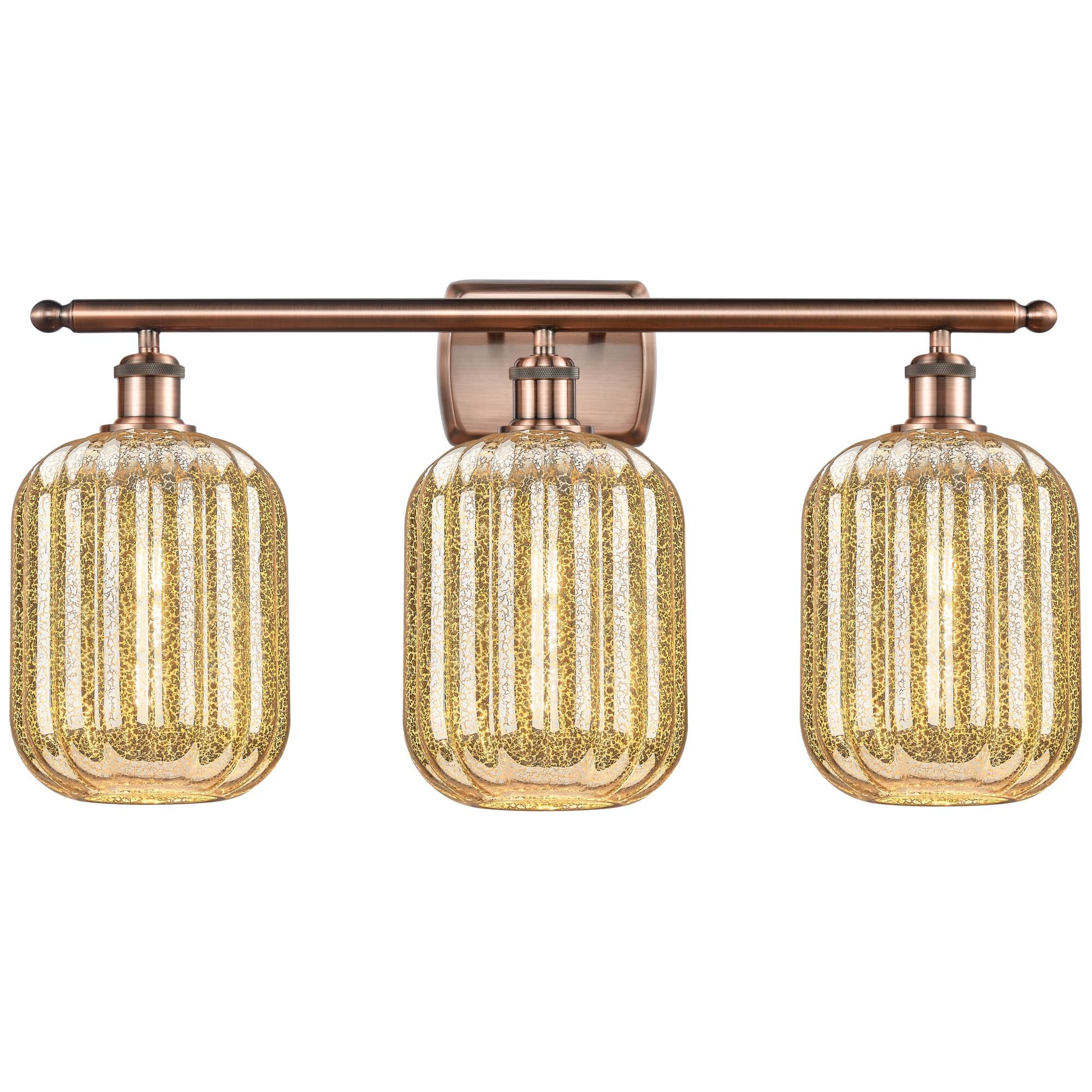 Shown in Antique Copper finish and Mercury glass