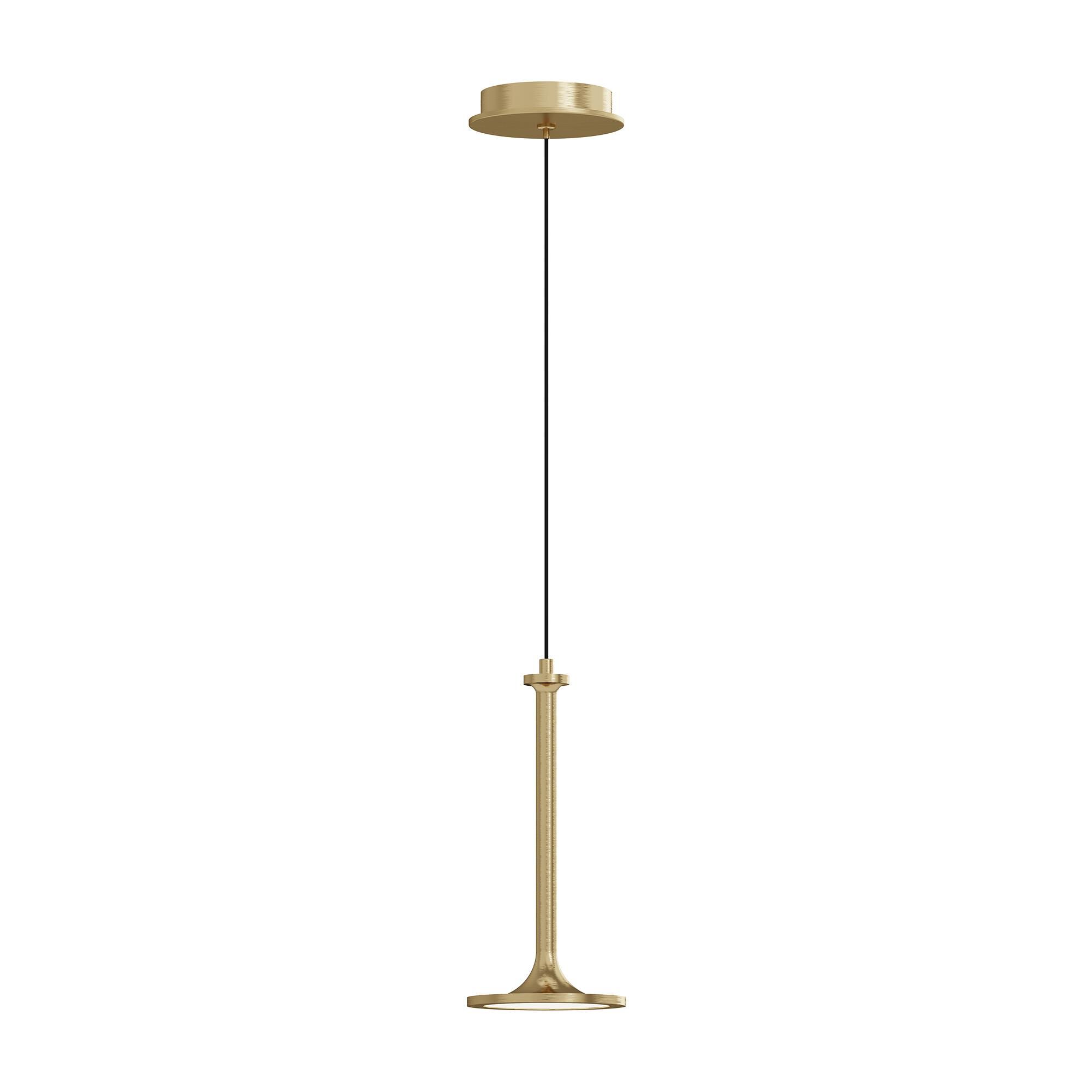 Shown in Brushed Gold finish and Frosted Acrylic Diffuser shade