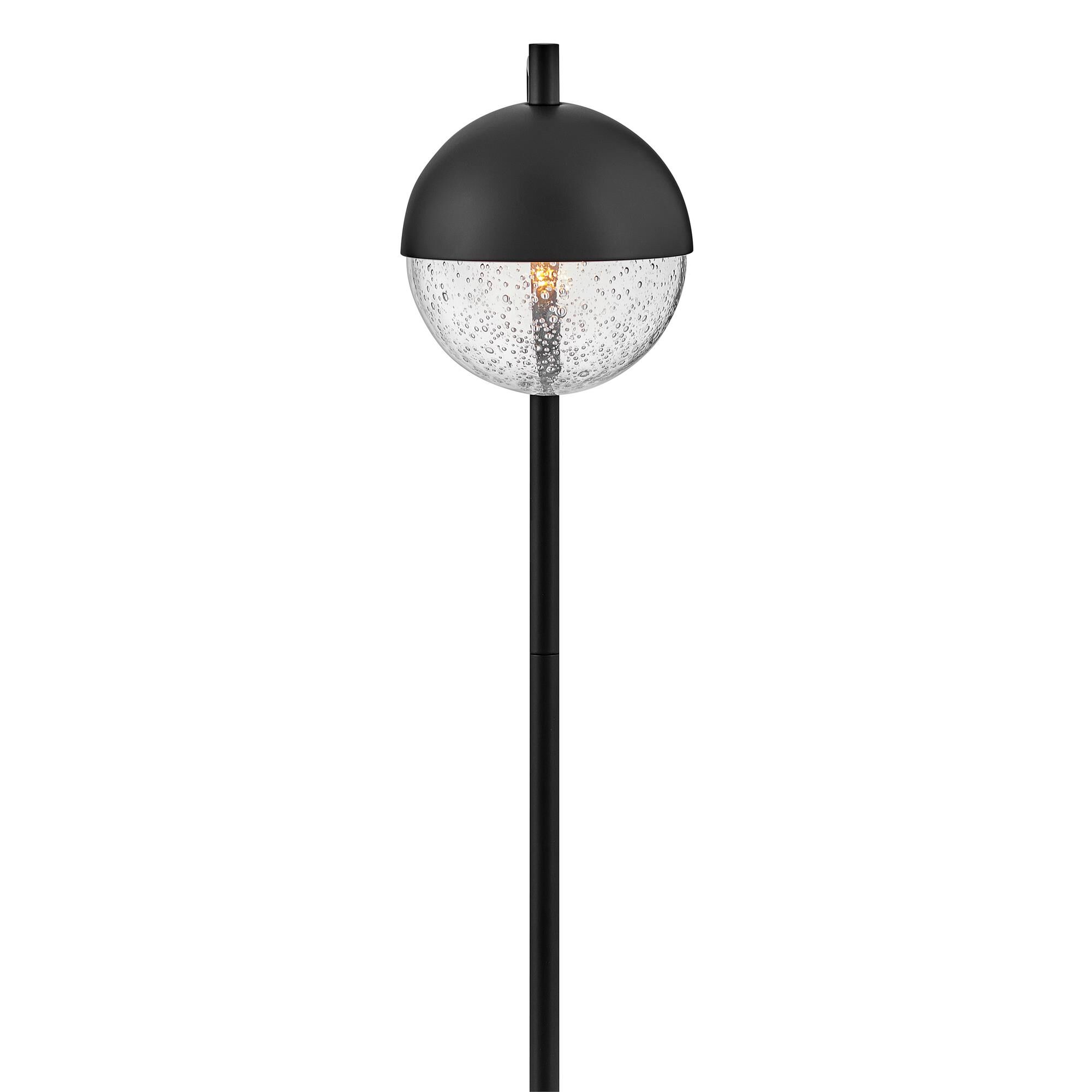 Shown in Satin Black finish and Clear Seedy glass