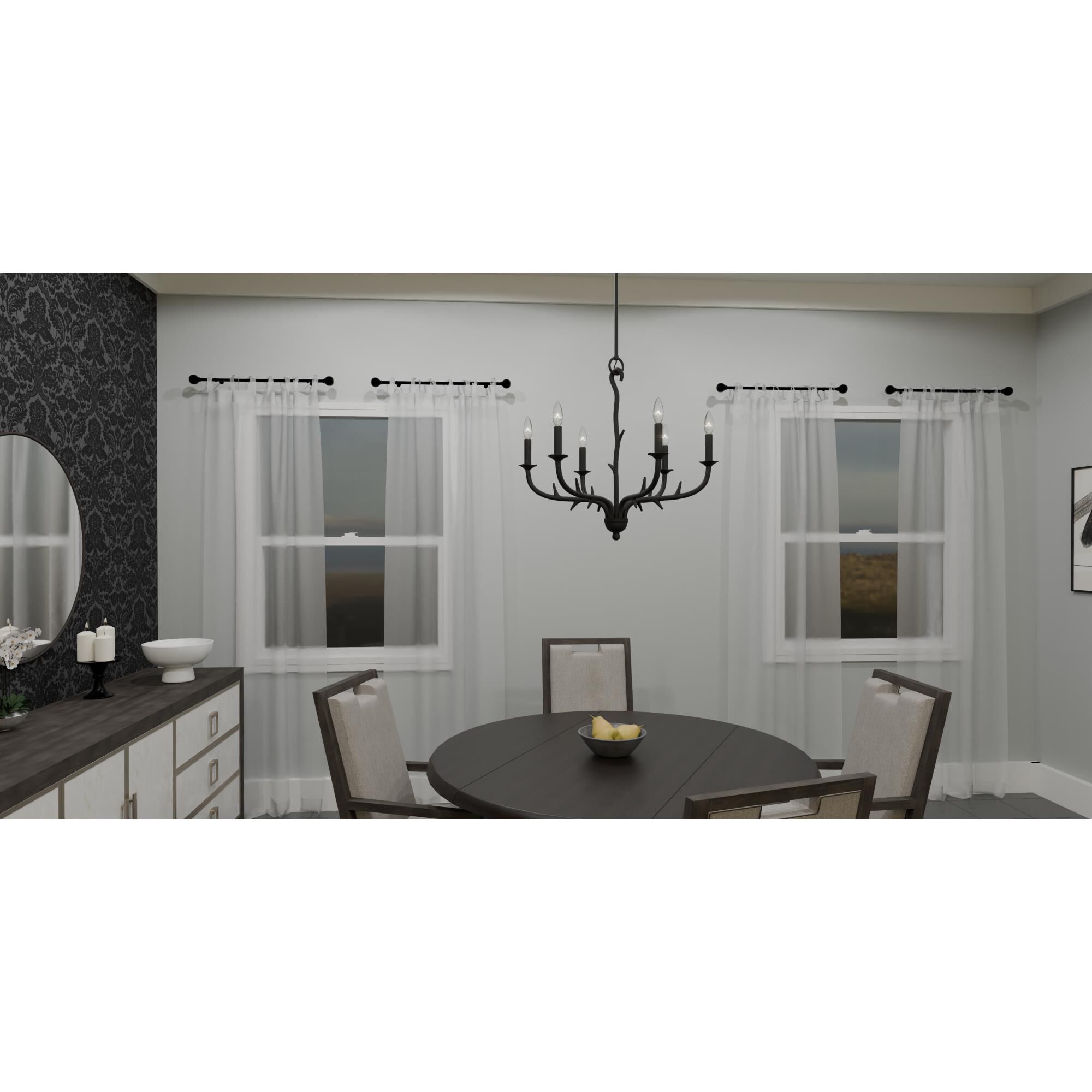 Oakley 25 Inch 6 Light Chandelier by Quoizel