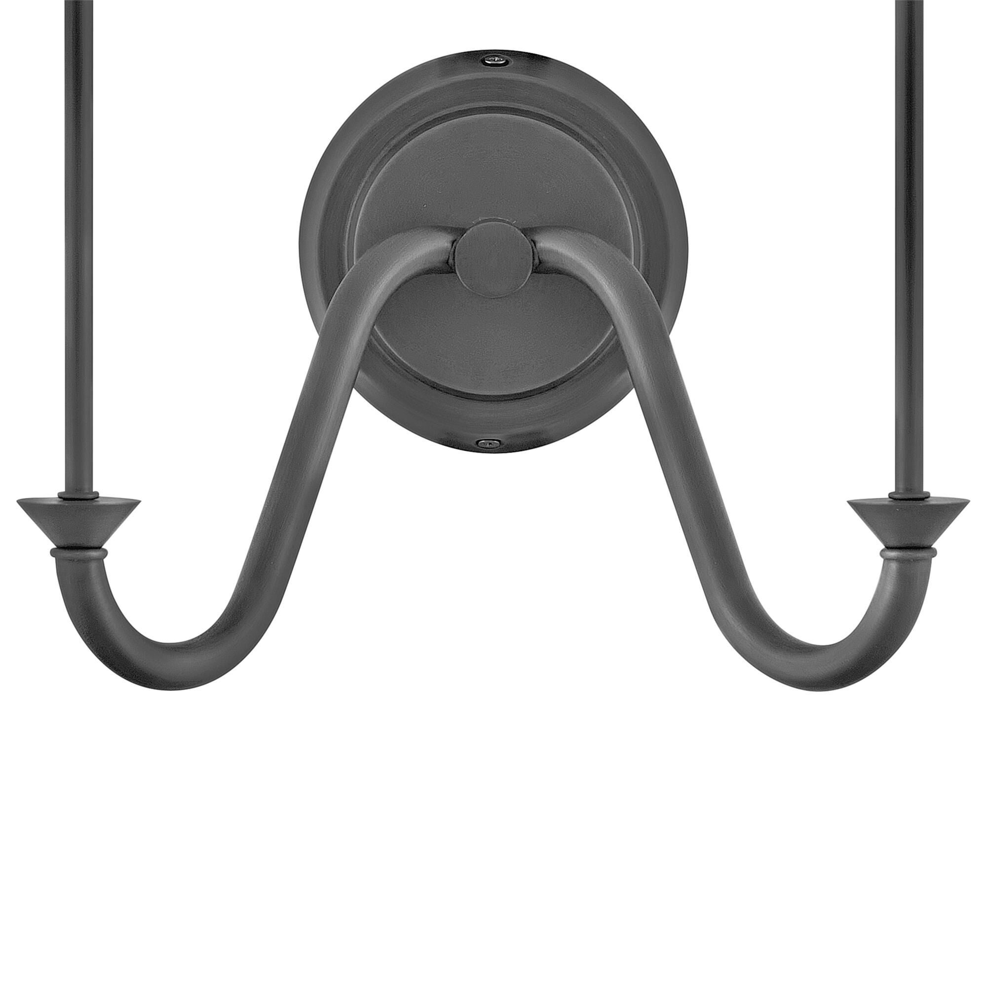 Shown in Blackened Brass finish and Off-White Linen shade