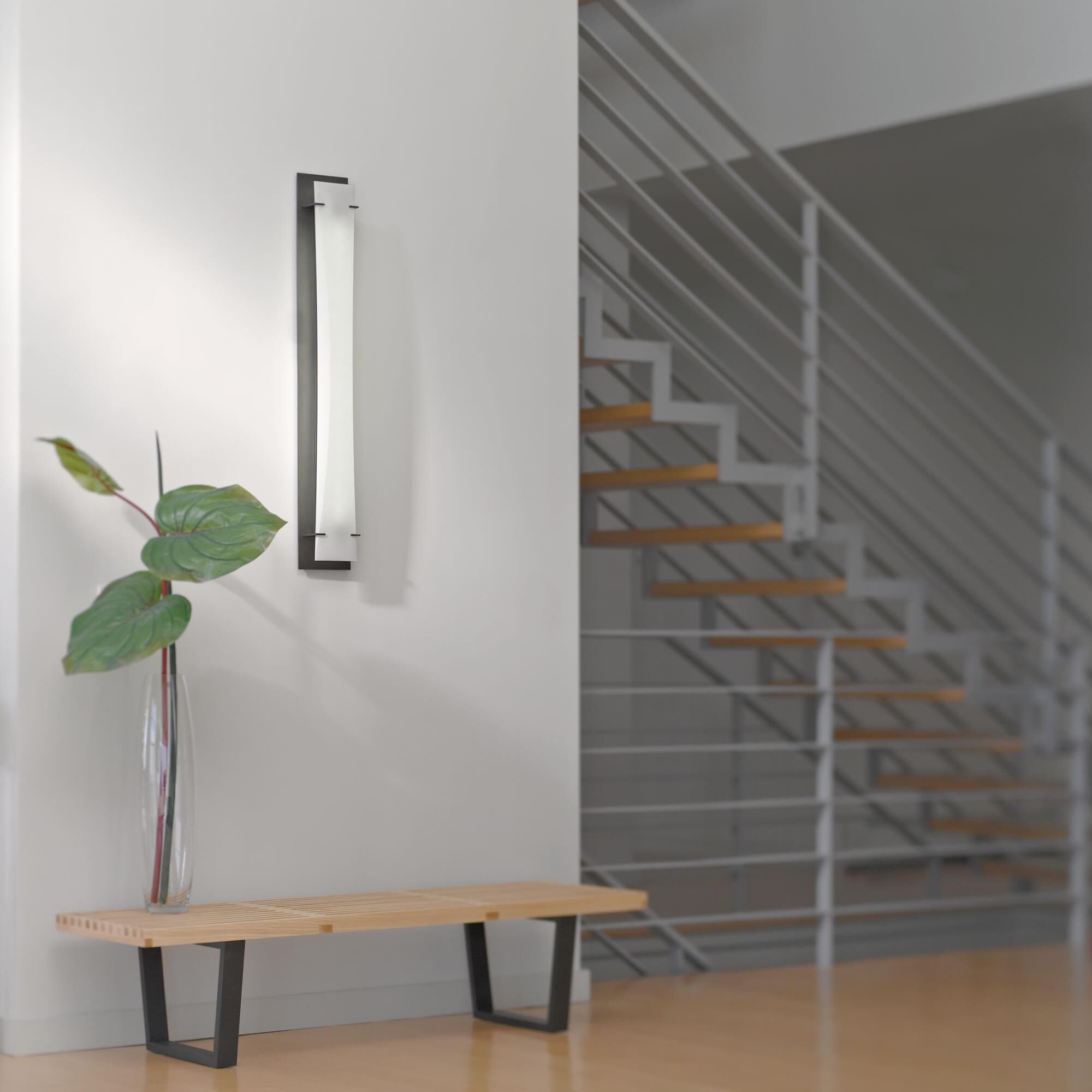 Shown in Dark Smoke finish and Spun Frost glass