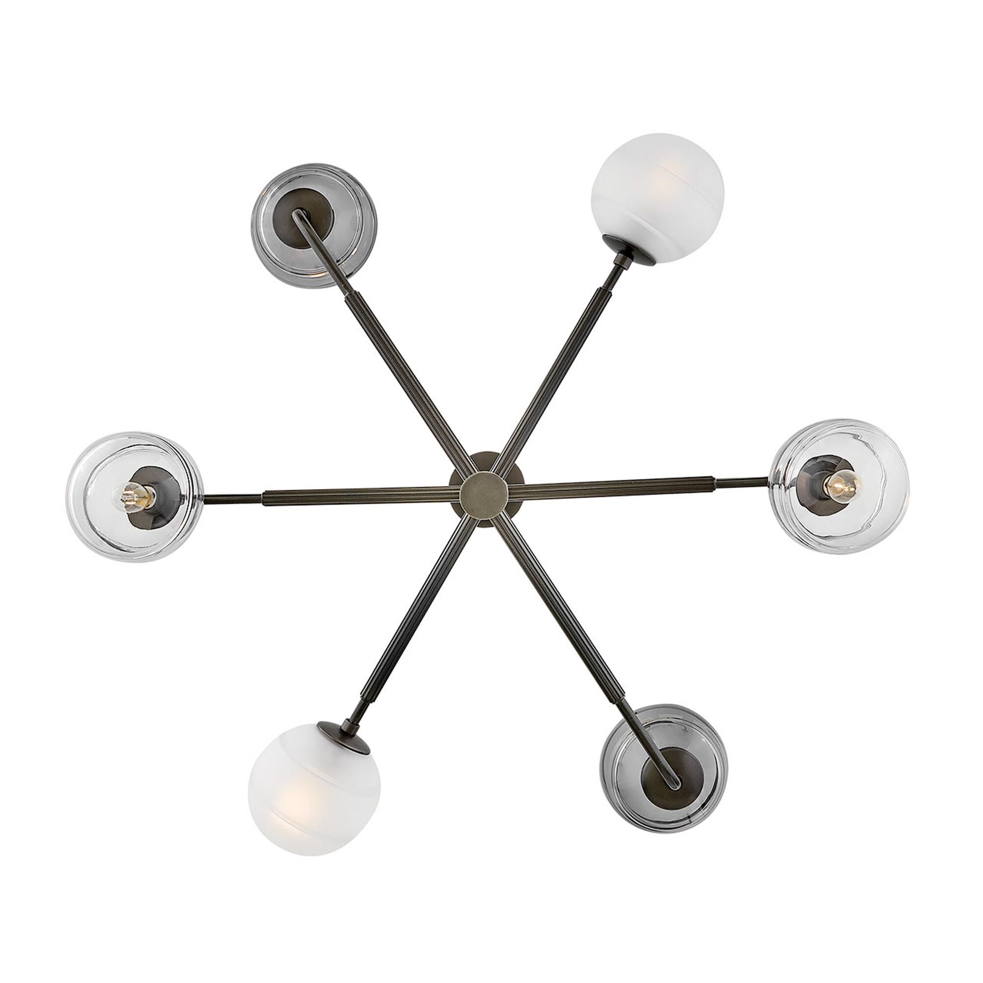 Shown in Black Oxide finish and Multi-Colored Swirl glass