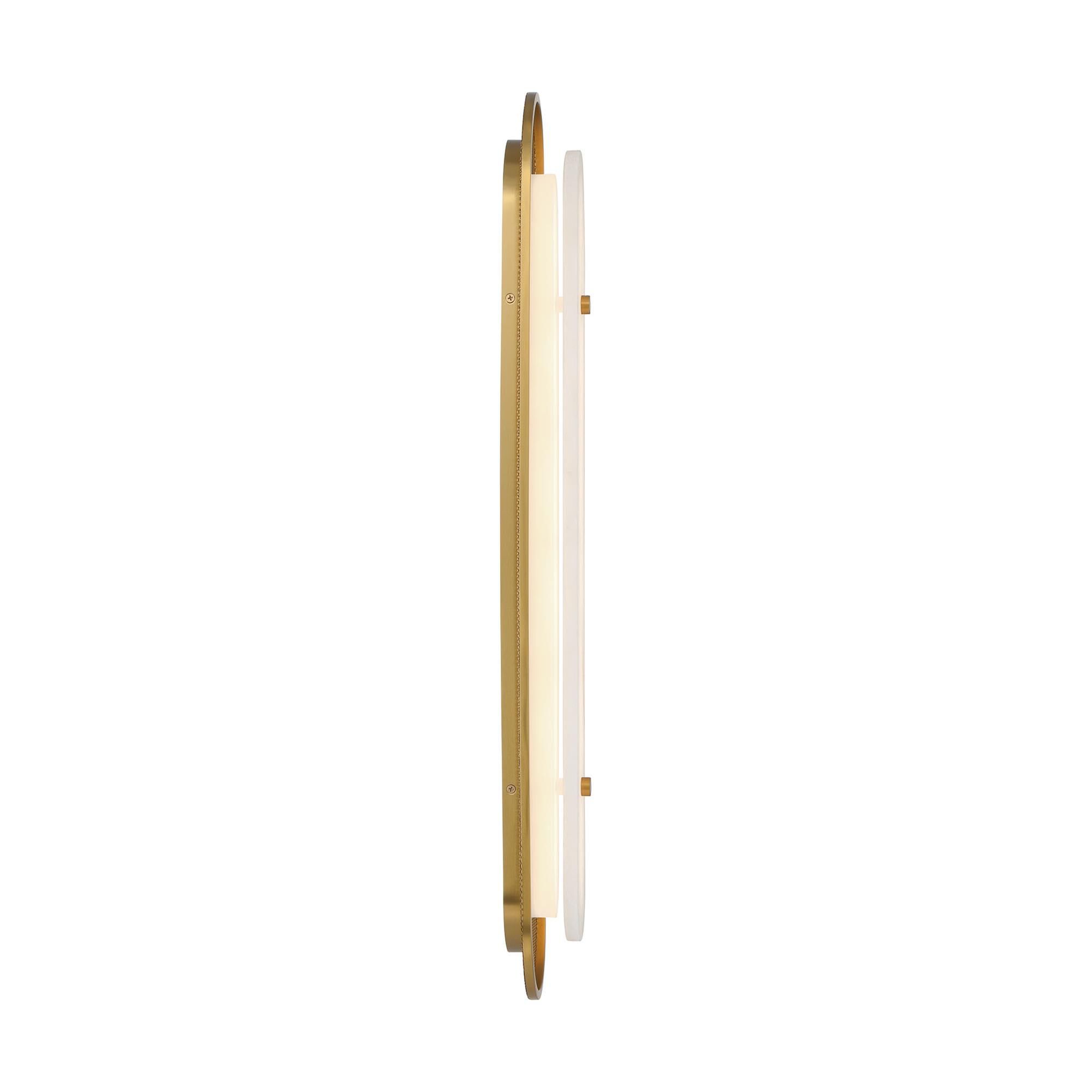 Shown in Gold finish and Alabaster glass