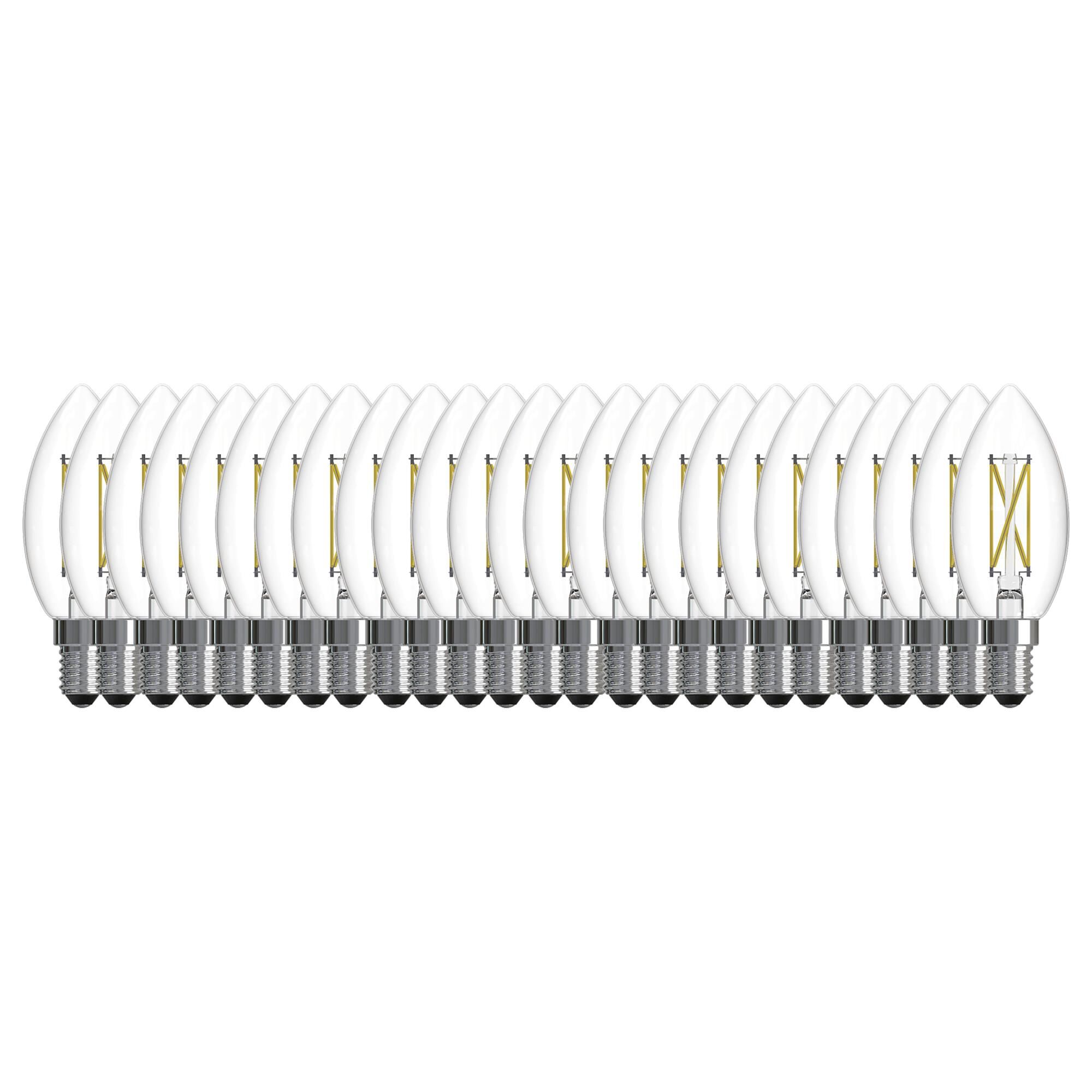 Clear B11 Base E12 2700K LED Light Bulb Pack of 25 by Bulbrite