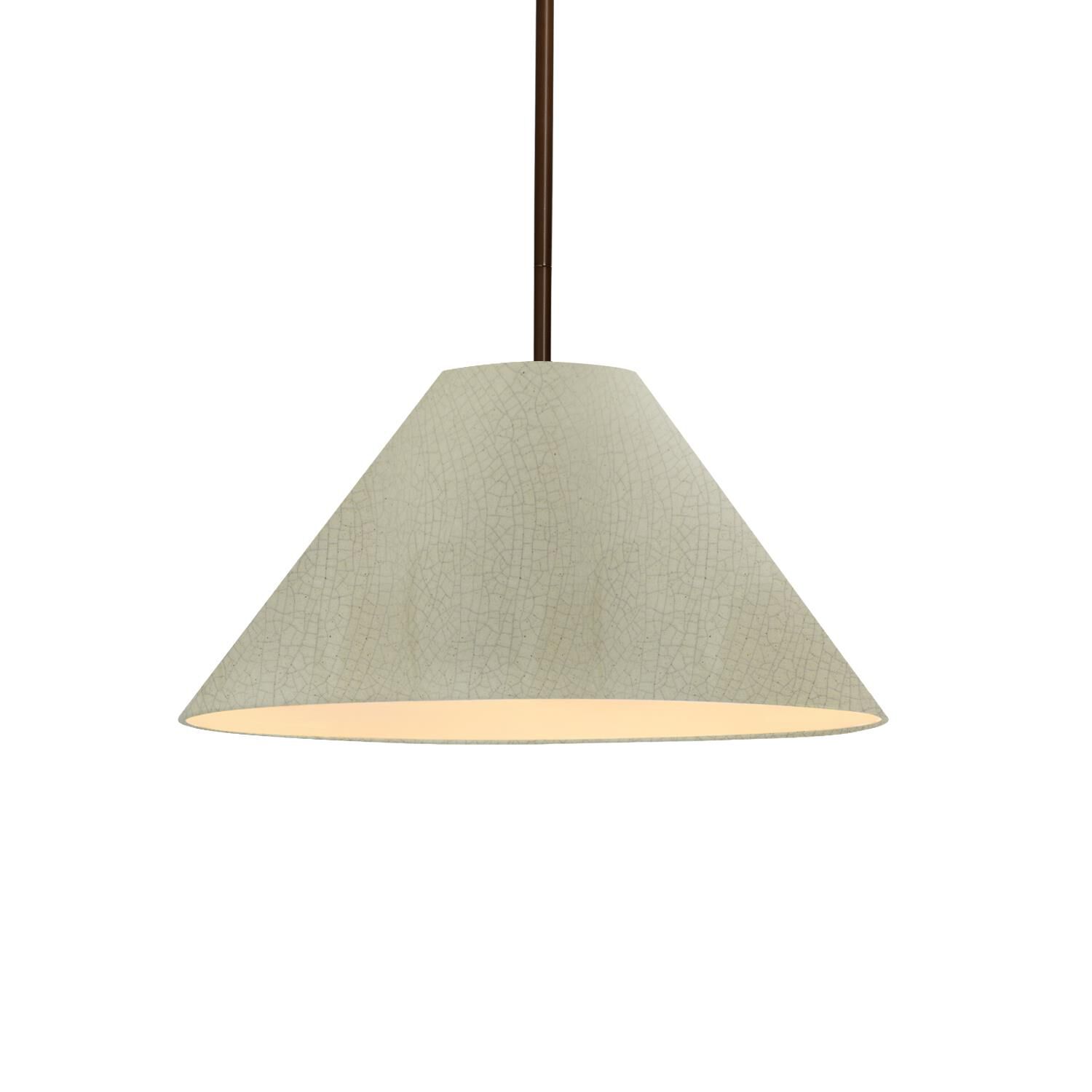 Shown in Dark Bronze finish and Celadon Green Crackle shade