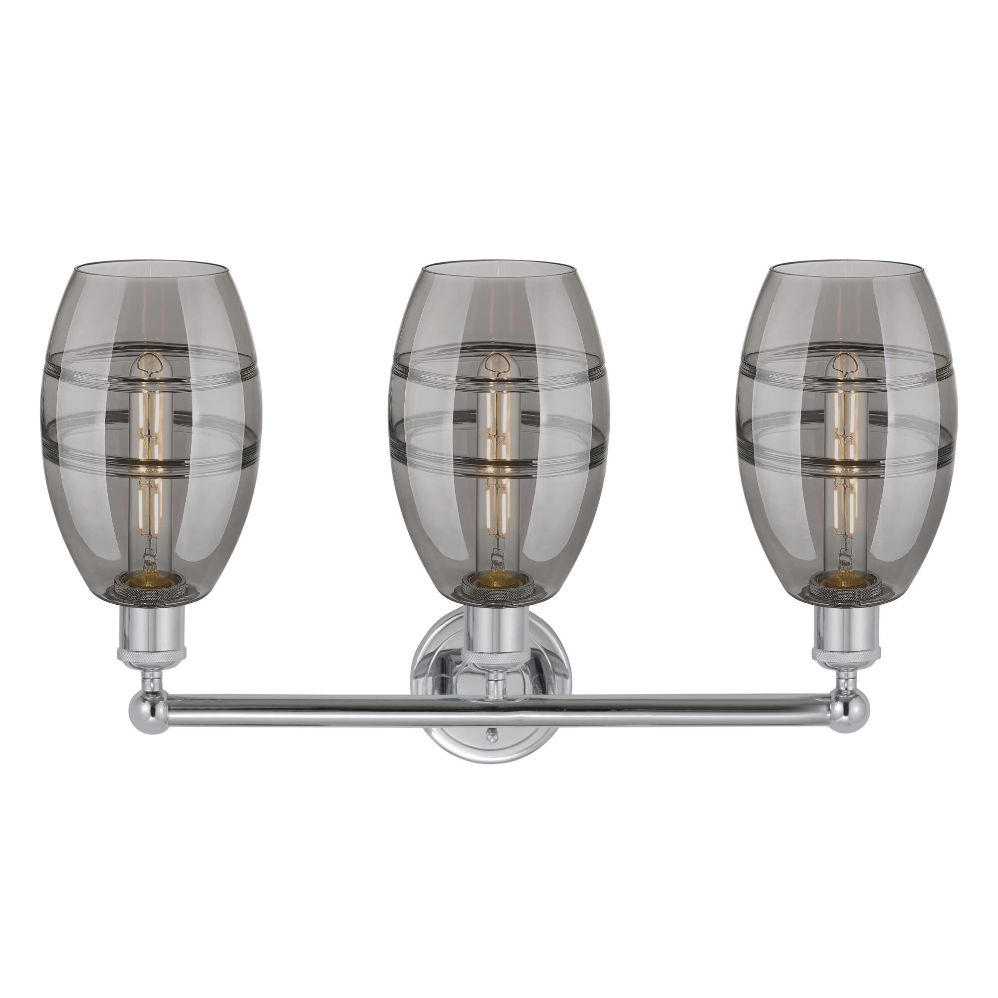 Shown in Polished Chrome finish and Light Smoke glass