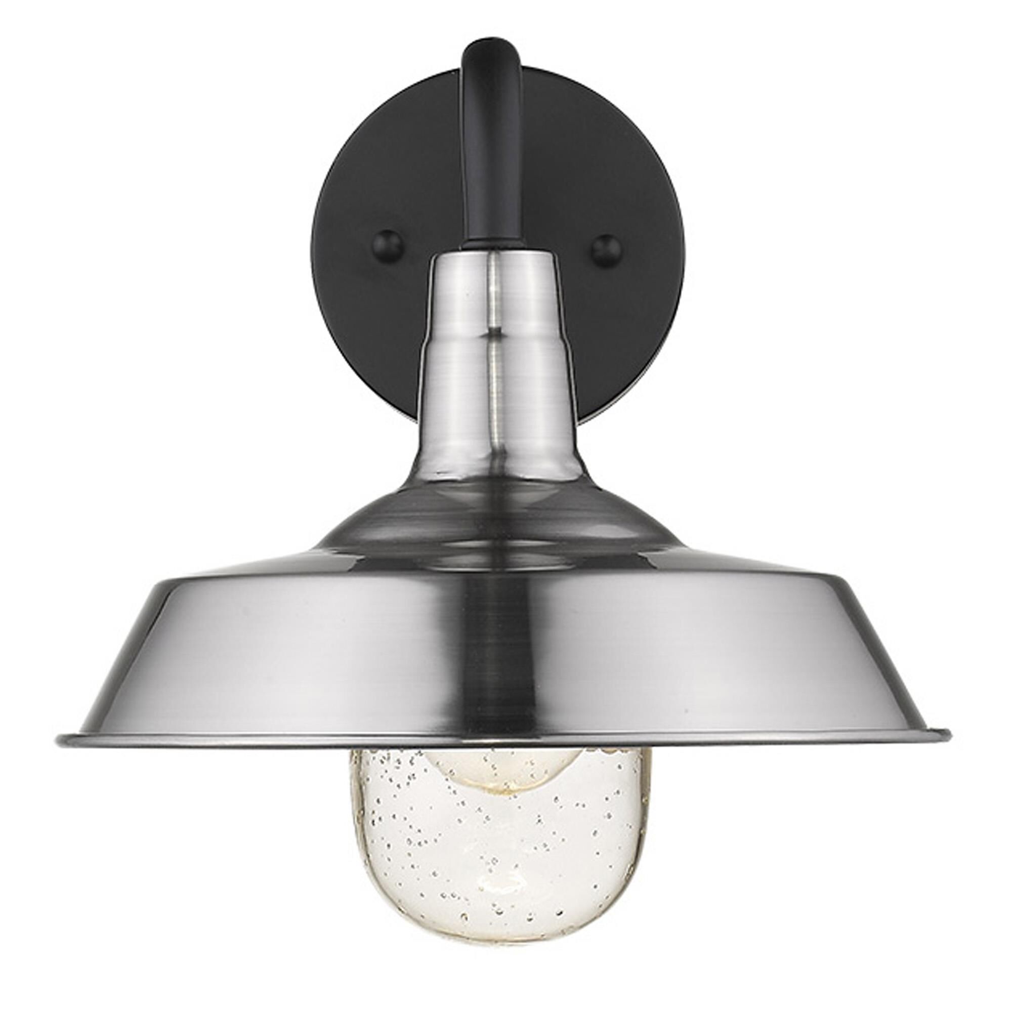 Shown in Satin Nickel finish and Clear glass and Clear, Seedy Glass Urn Shaped Globe shade