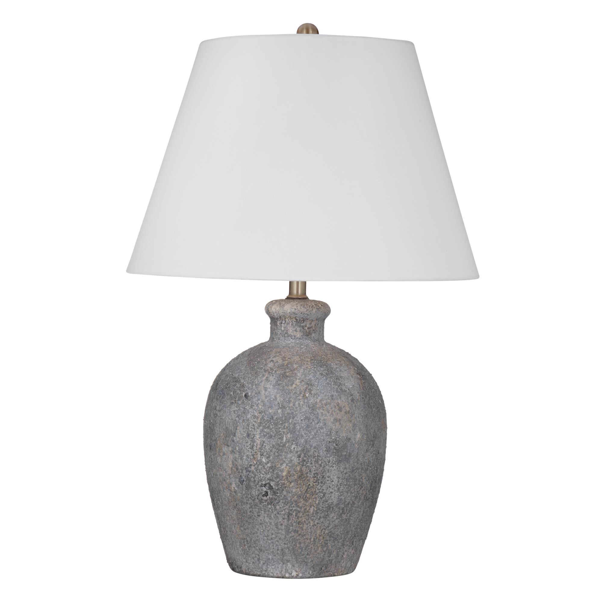 Shown in Weathered Gray, White finish and White shade