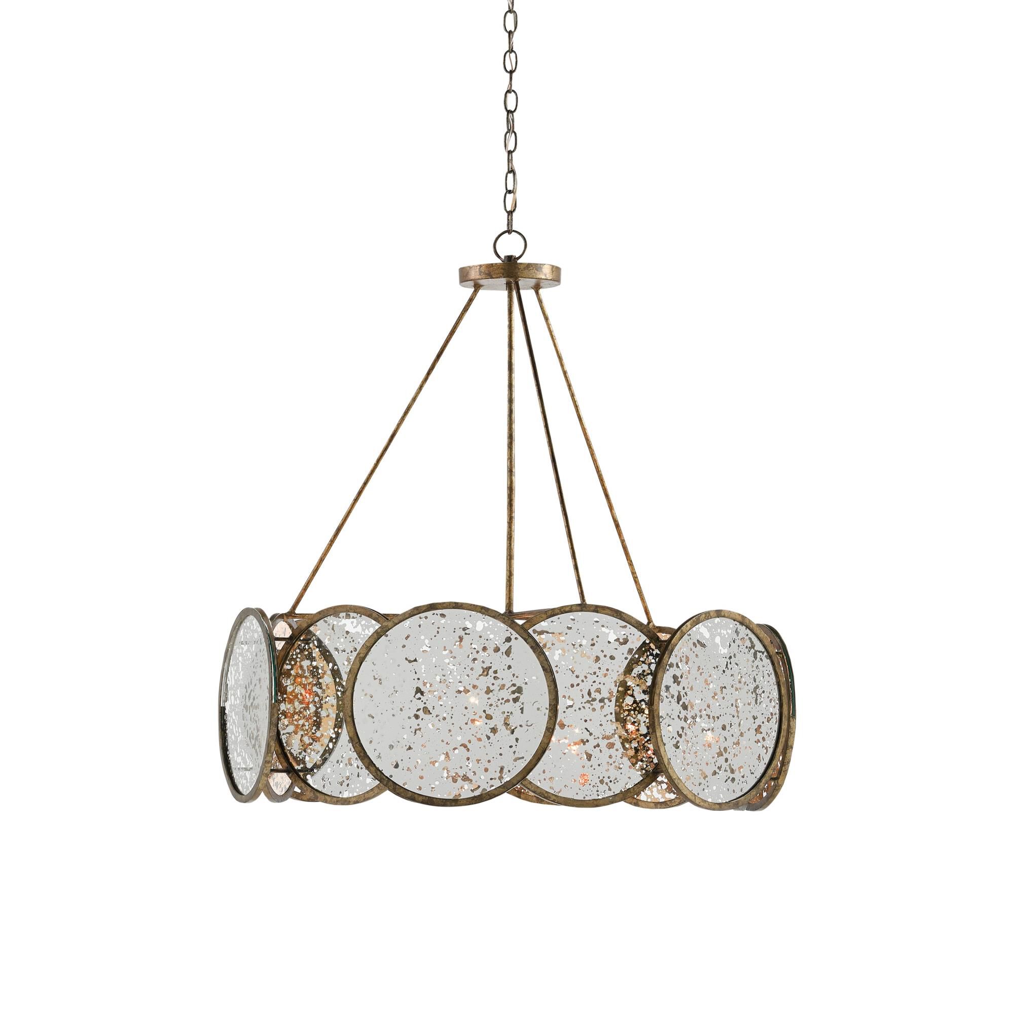 Oliveri 34 Inch 6 Light Chandelier by Currey and Company