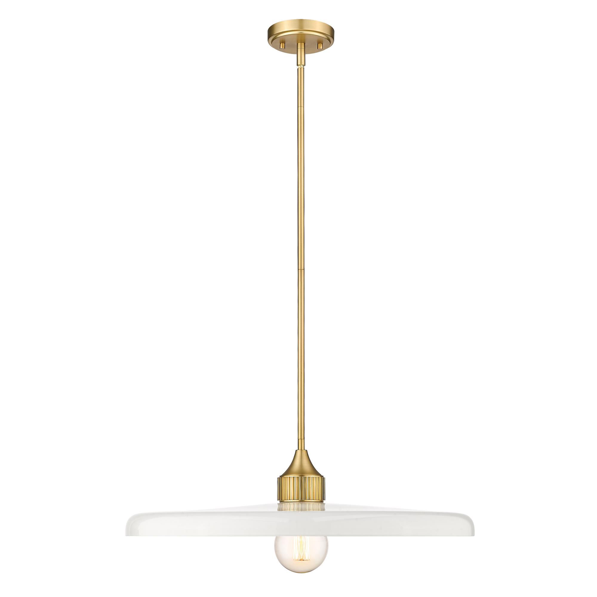 Shown in Olde Brass finish and Opal glass