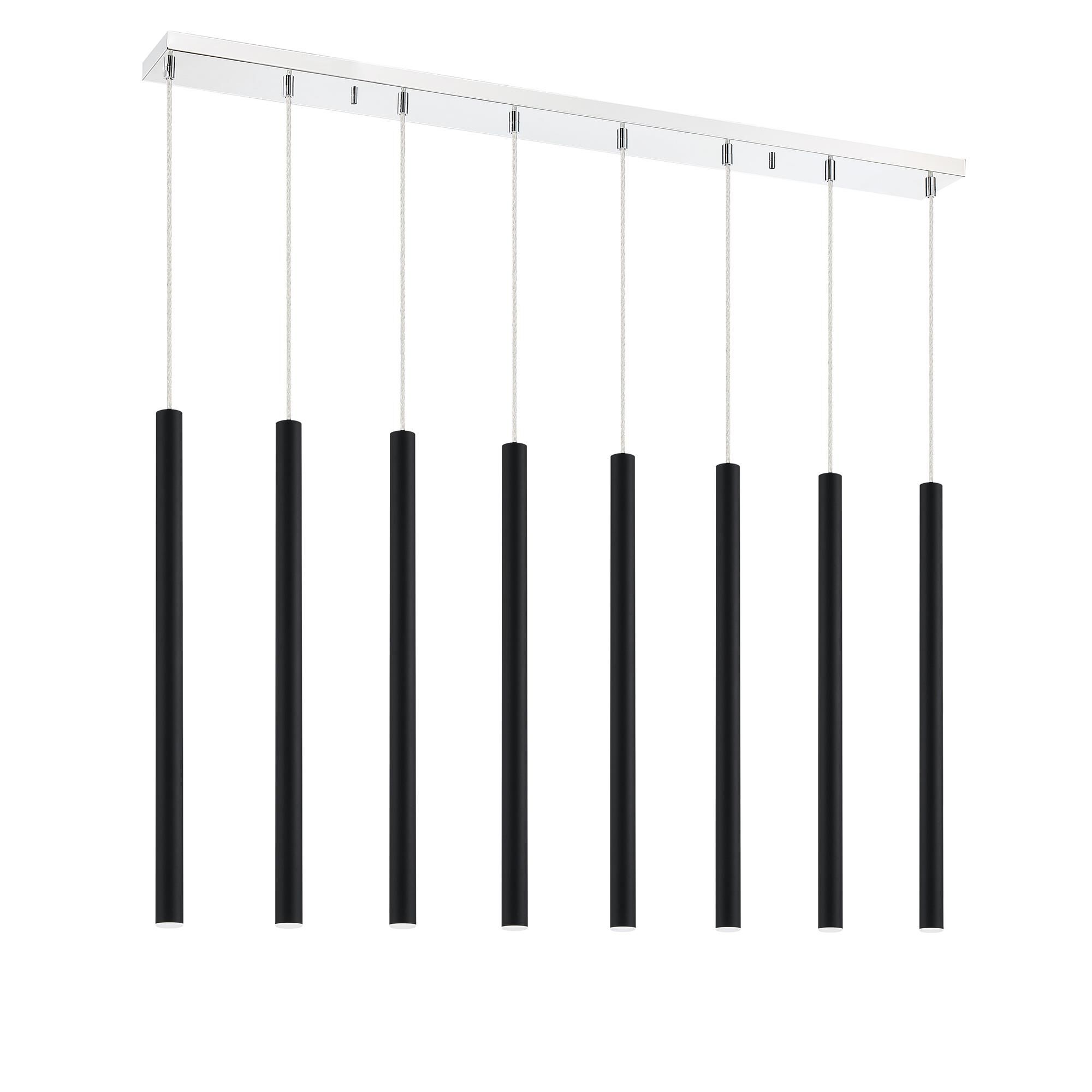 Shown in Chrome finish and Steel glass and Steel shade