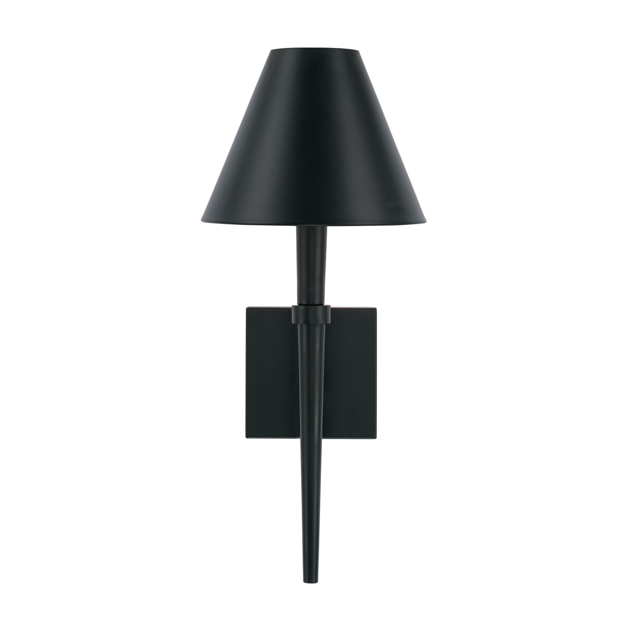 Shown in Matte Black finish and Metal  With White Interior shade