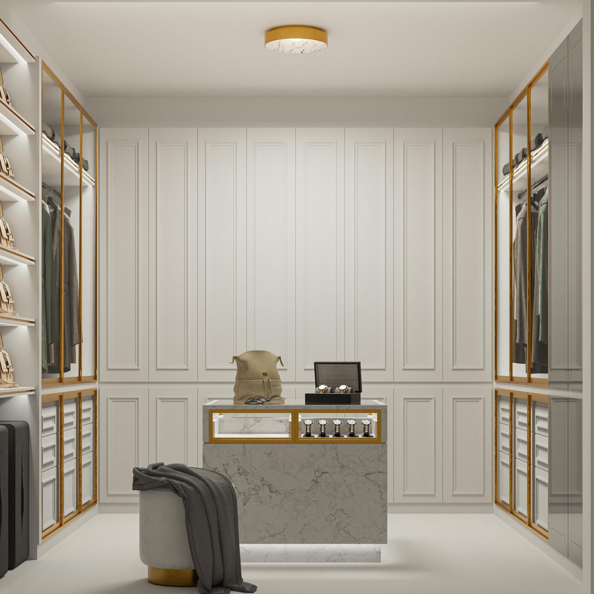 Crackle 14 Inch 1 Light Flush Mount by dweLED