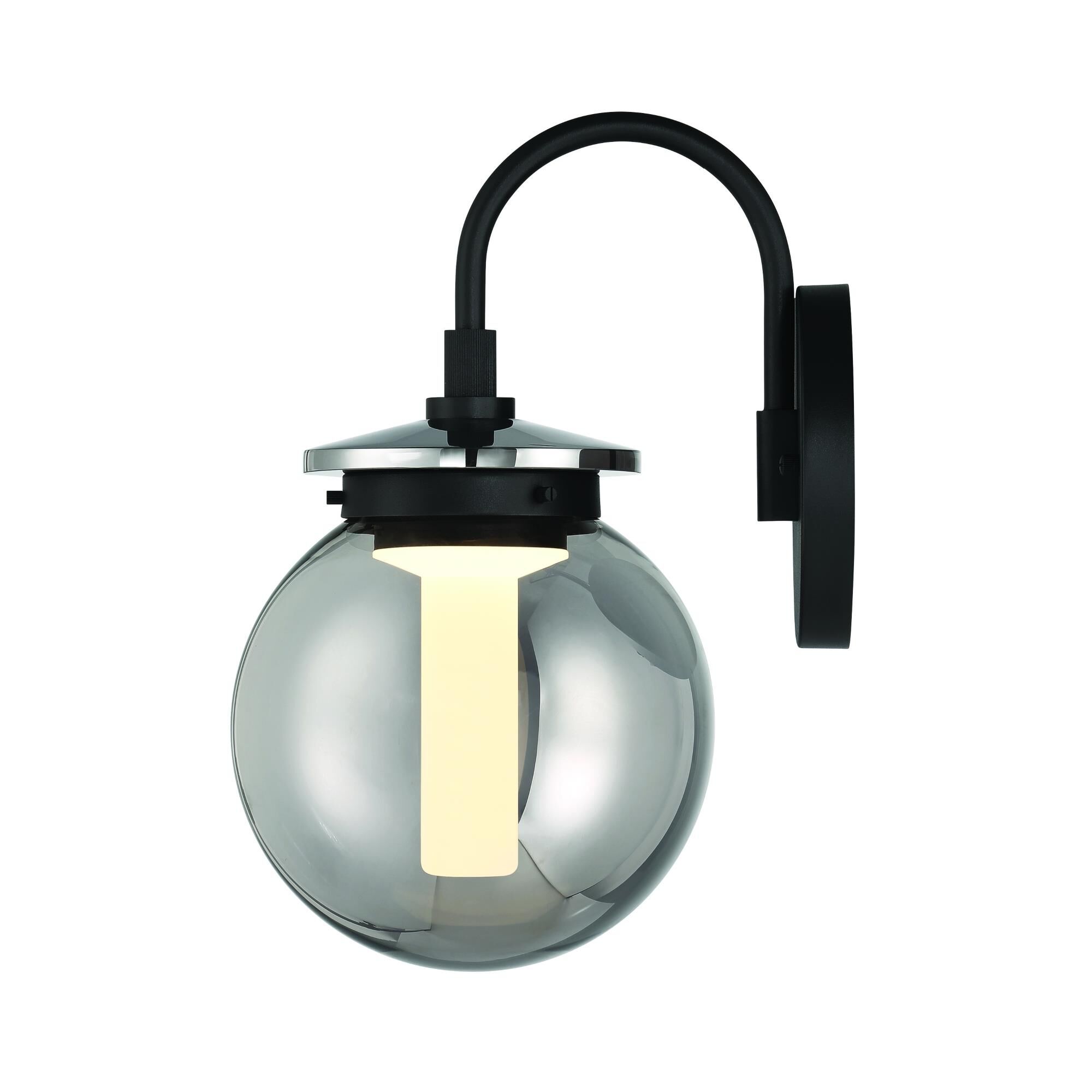 Shown in Black finish and Smoke  glass