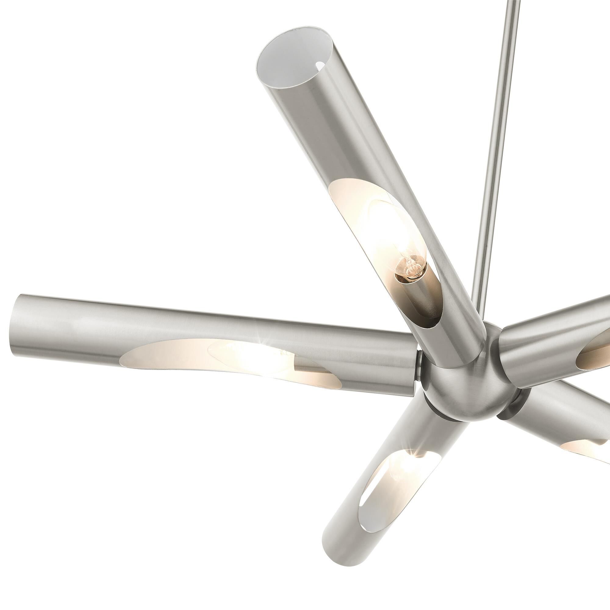 Shown in Brushed Nickel finish and Hand Welded Brushed Nickel shade