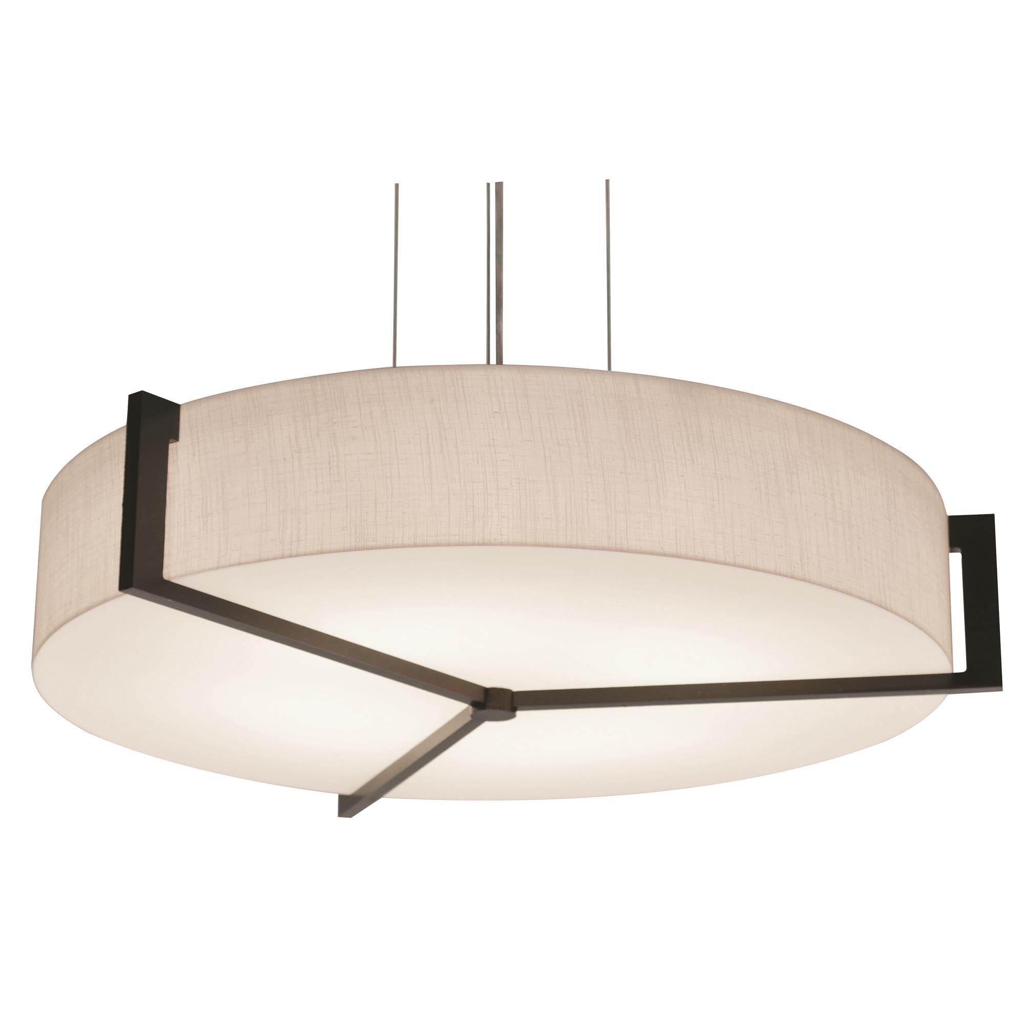 Shown in Espresso finish and Jute Fabric, Acrylic shade