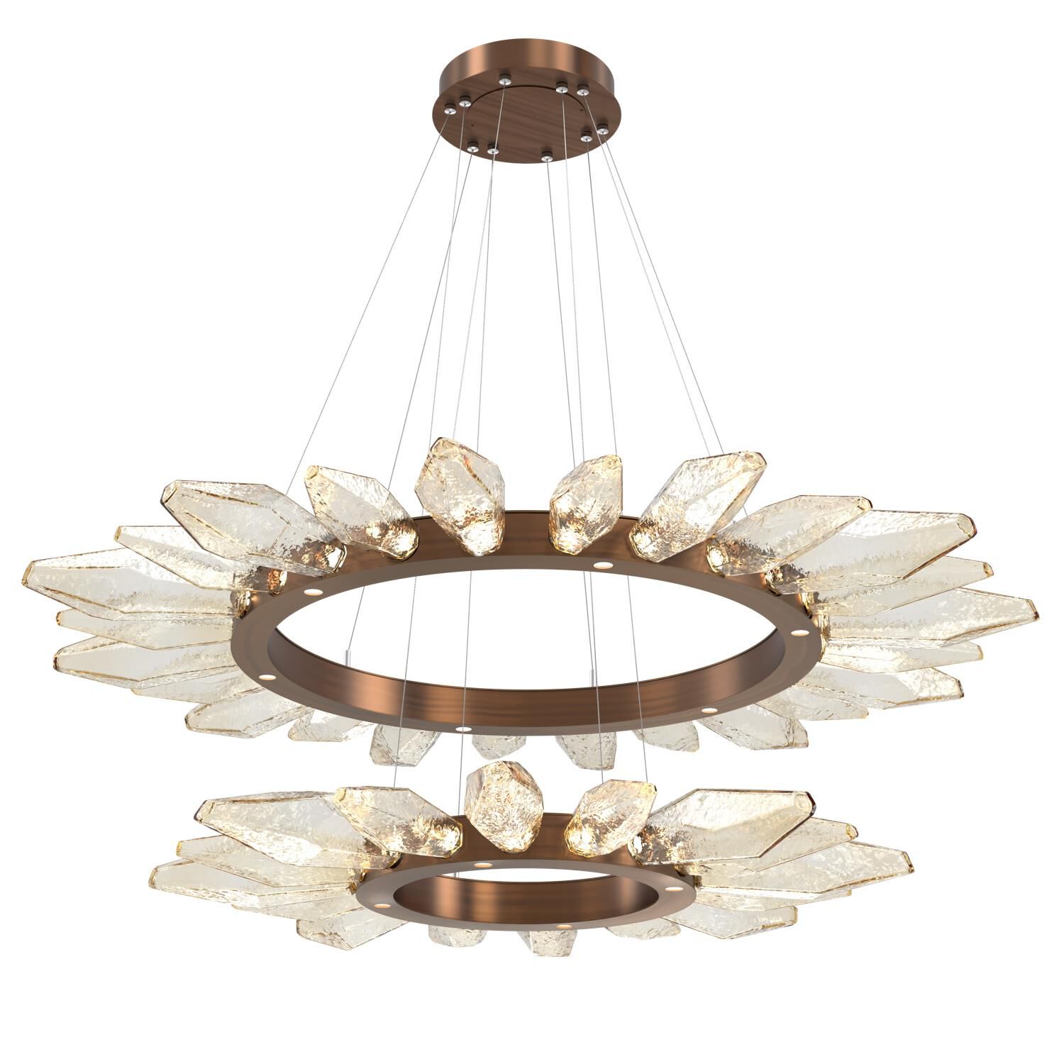 Rock Crystal 56 Inch 50 Light LED Chandelier by Hammerton Studio