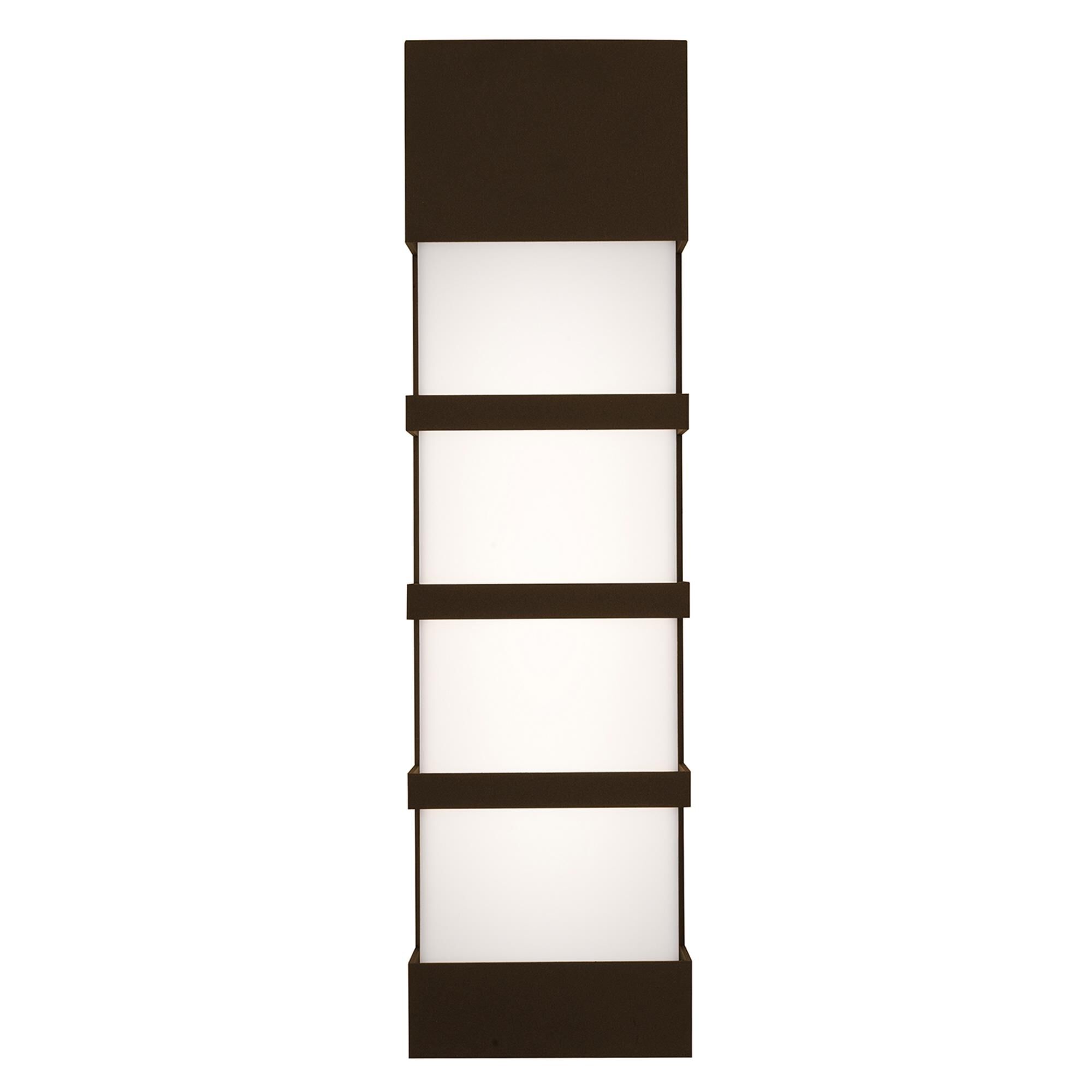 Shown in Bronze finish and White Acrylic glass