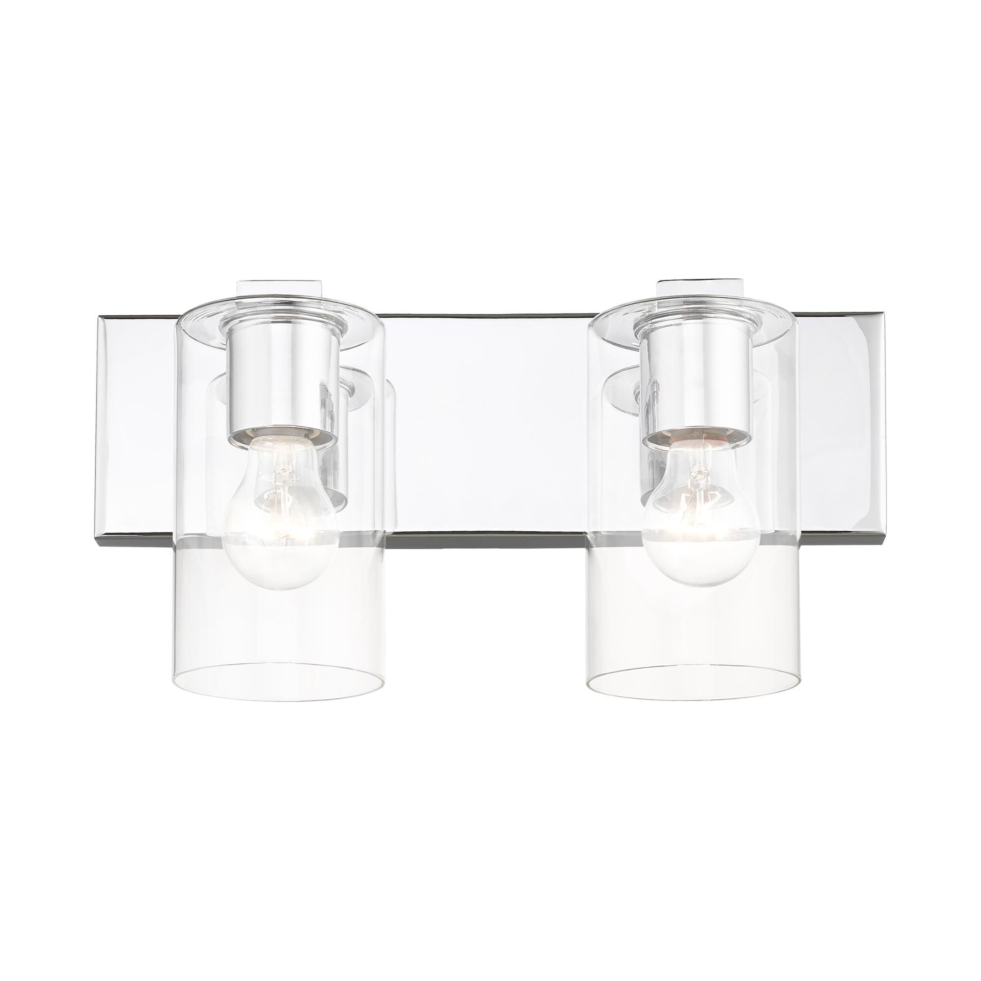 Shown in Polished Chrome finish and Clear glass and Clear Glass shade