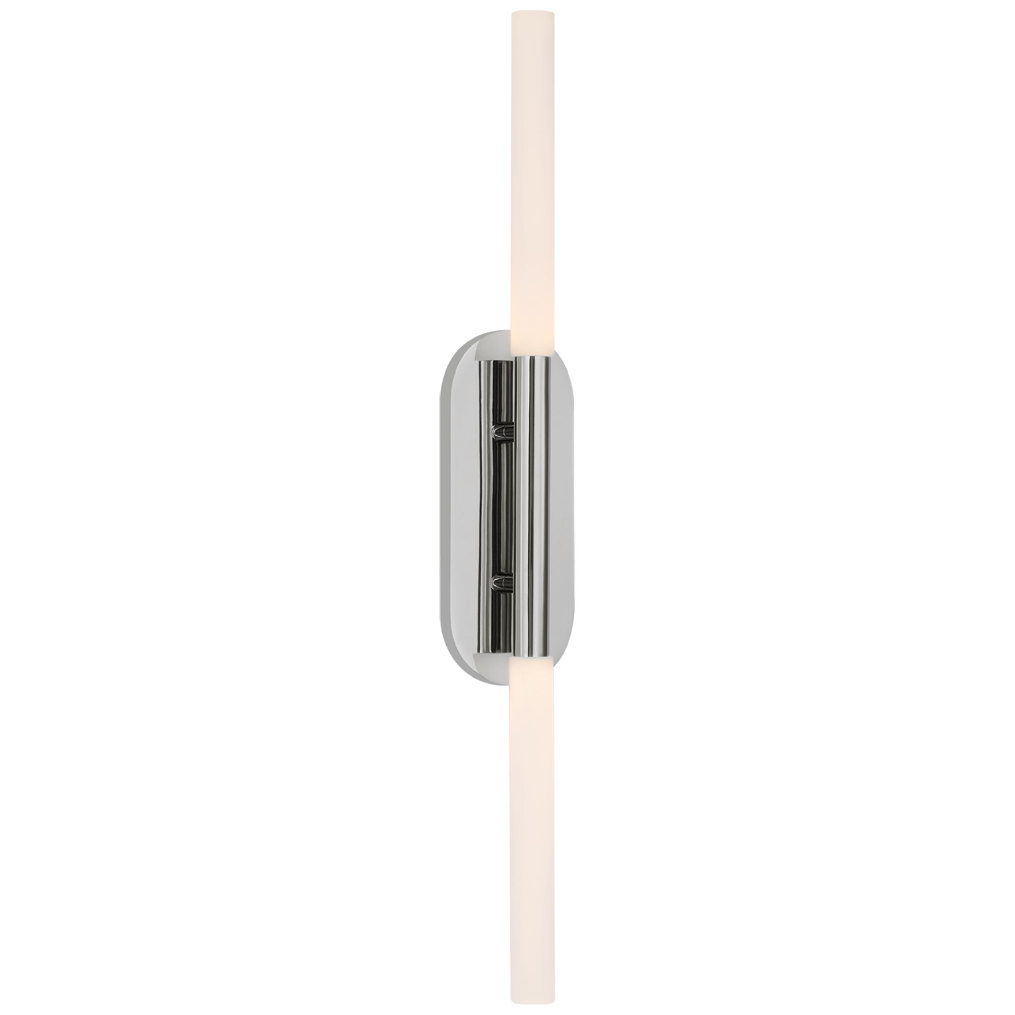 Shown in Polished Nickel finish and Etched glass