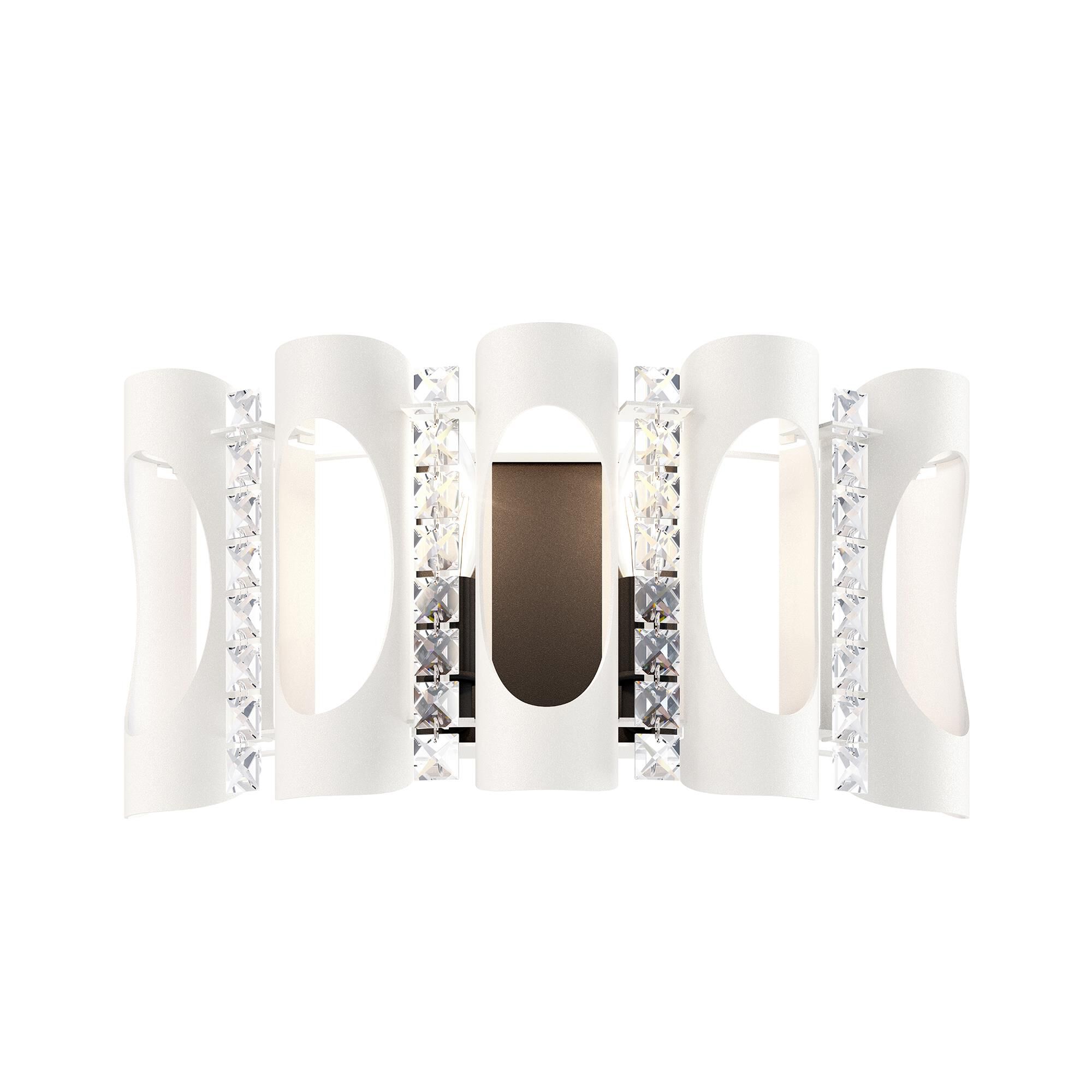 Shown in White finish and Clear Optic crystal