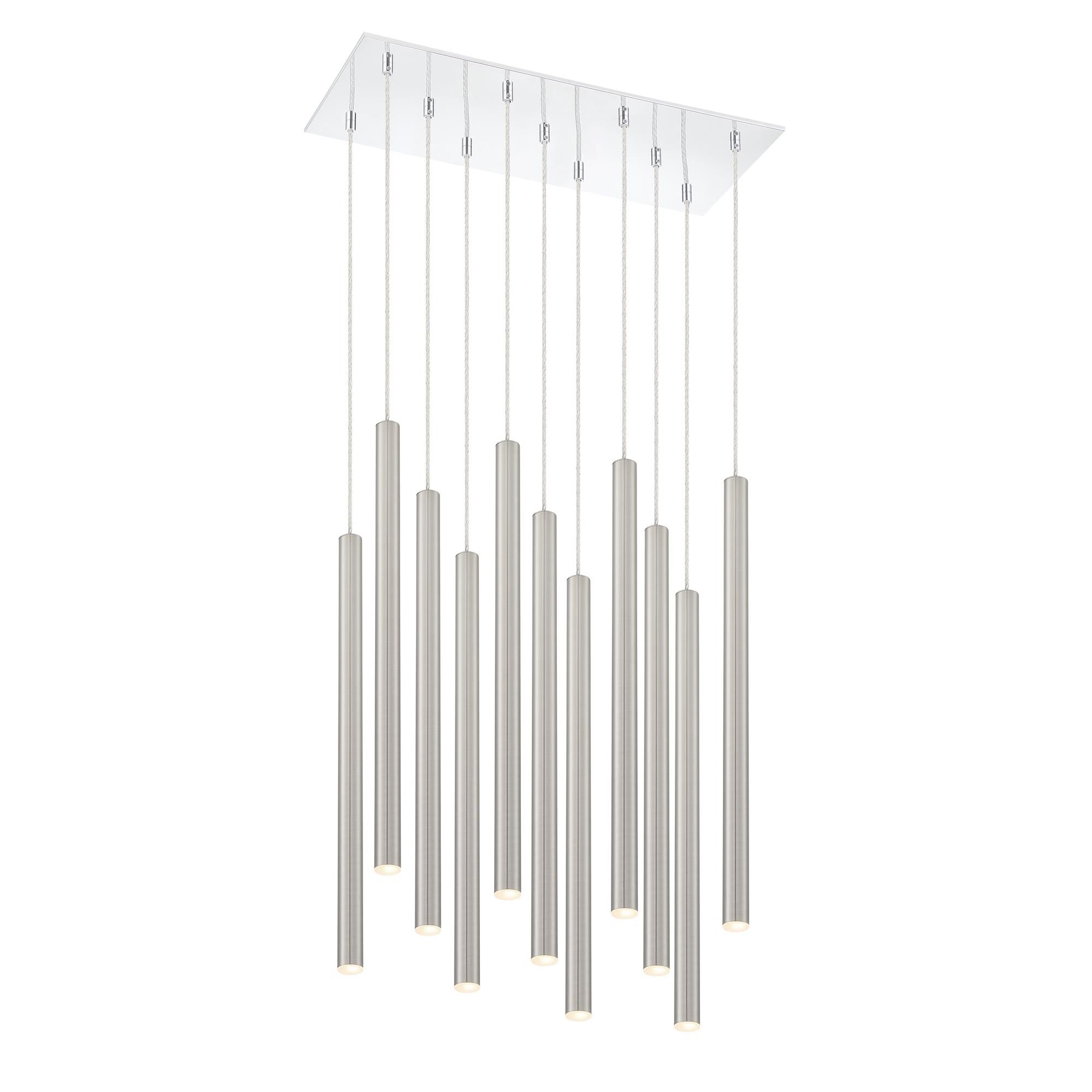 Shown in Chrome finish and Steel glass and Steel shade
