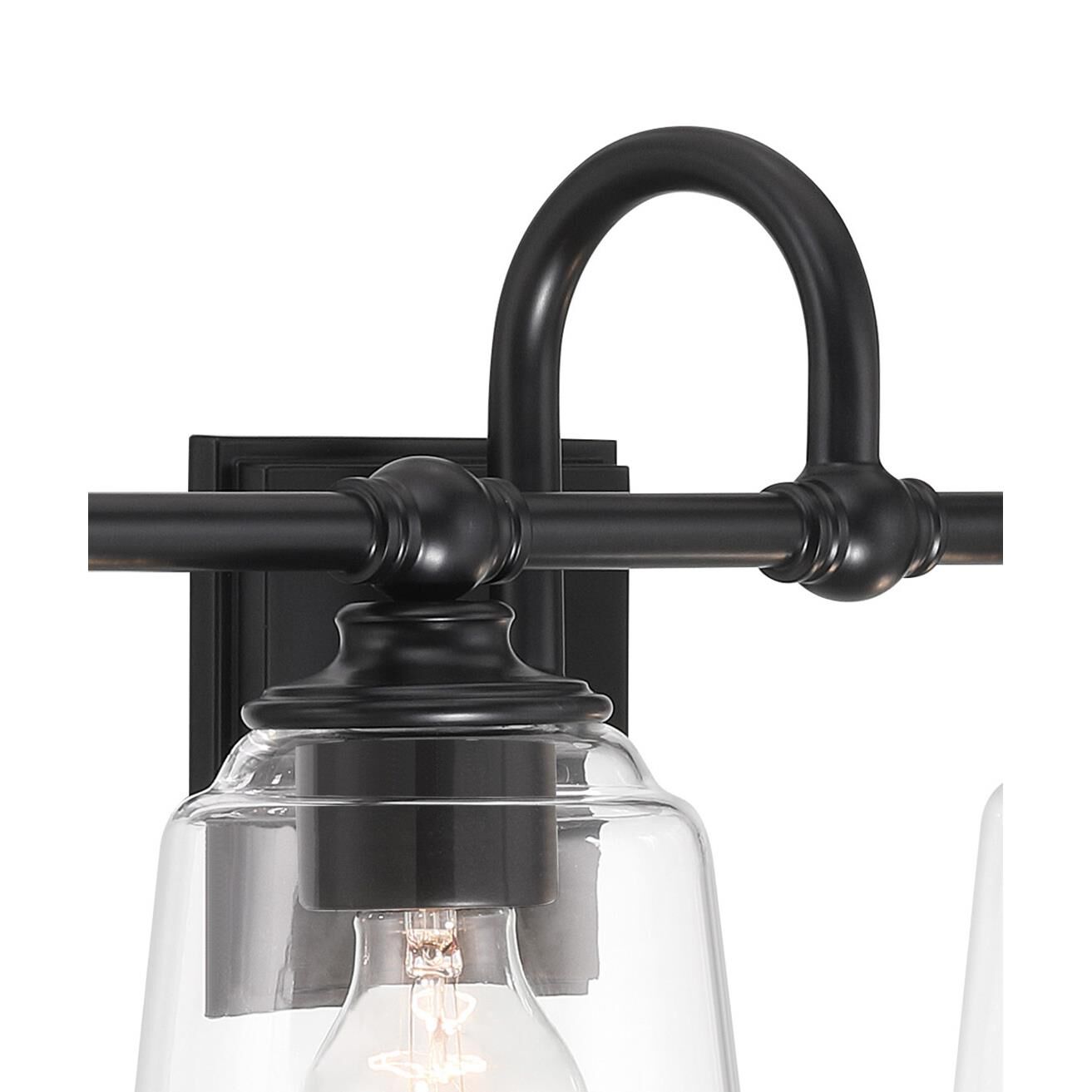 Shown in Coal finish and Clear glass