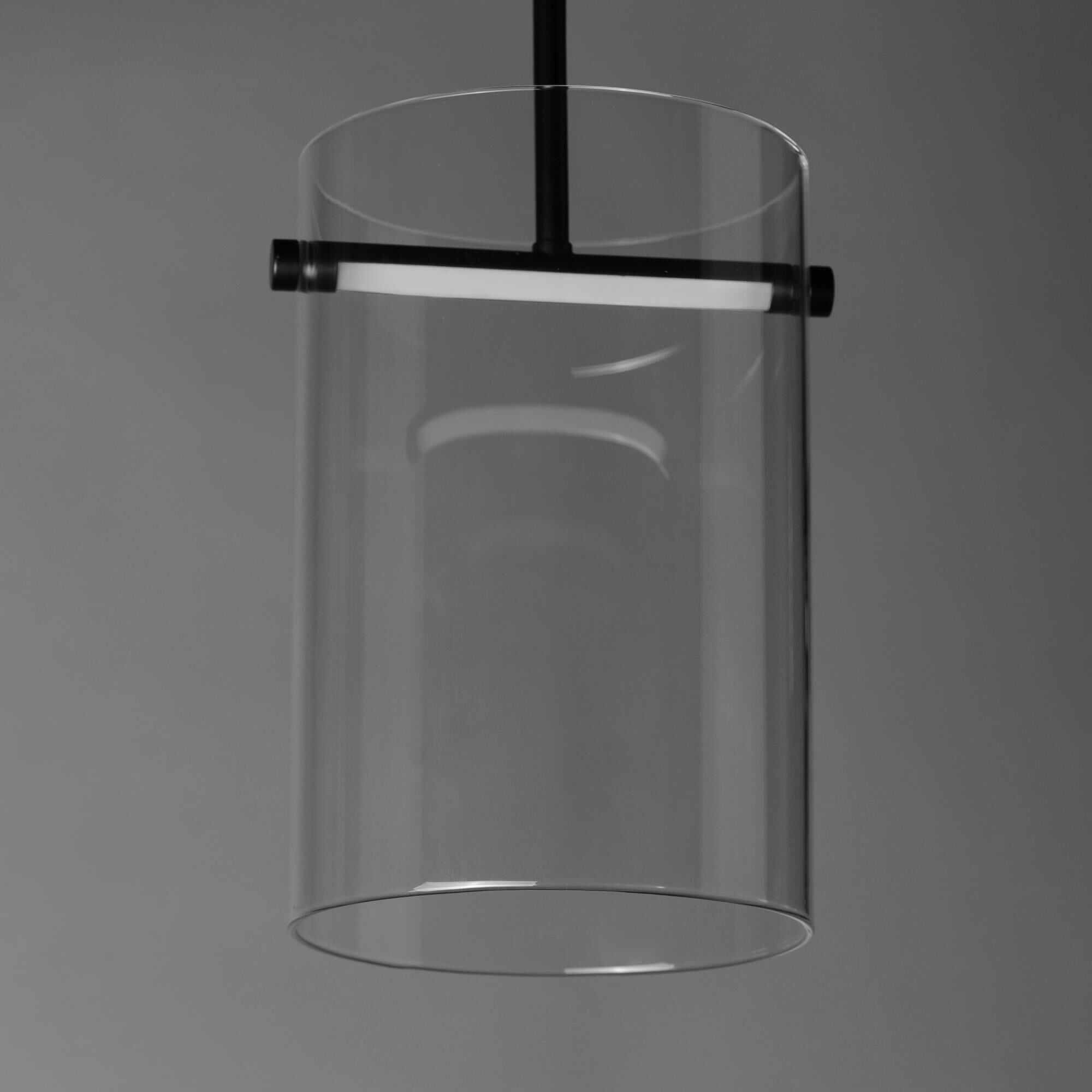 Shown in Black finish and Clear glass
