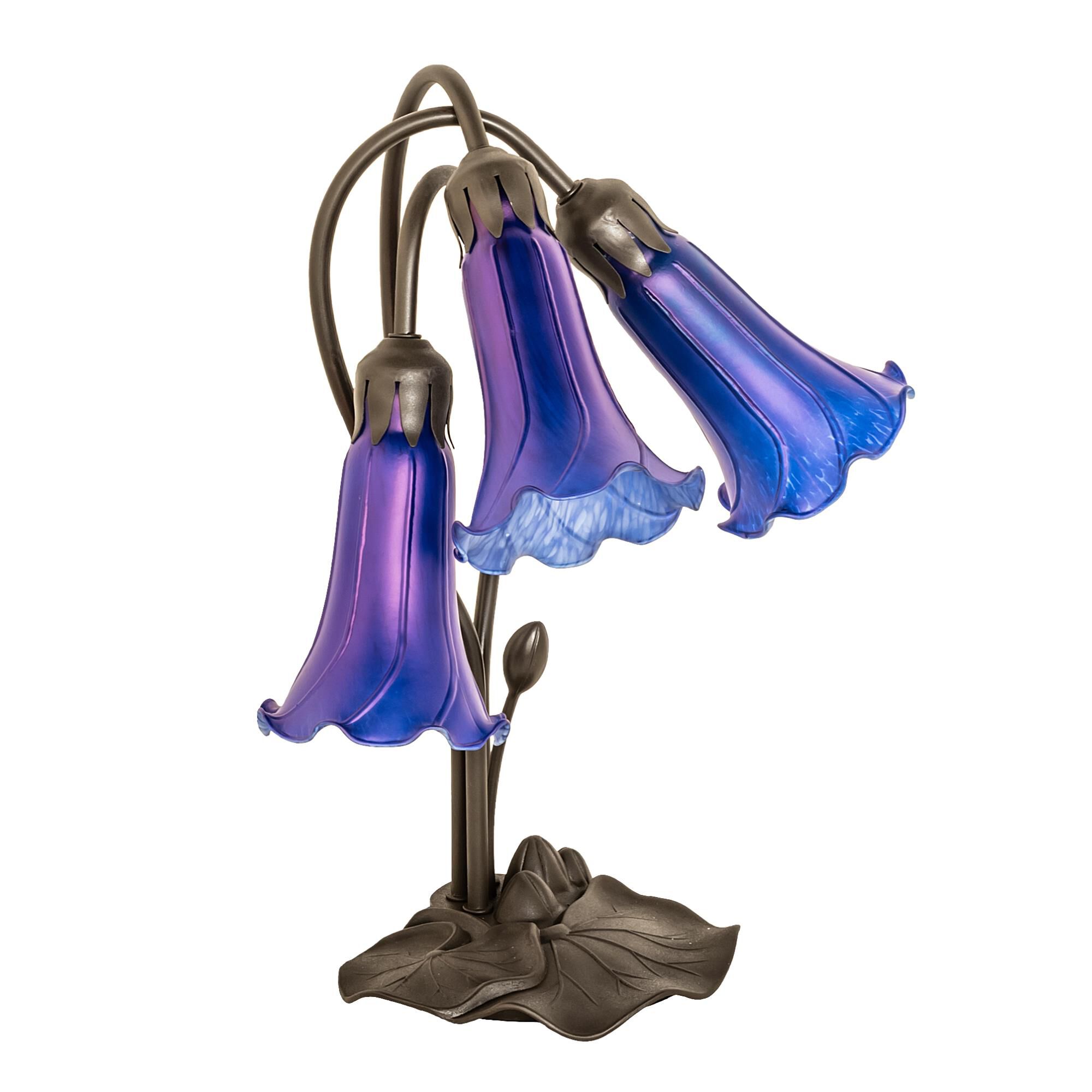 Shown in Mahogany Bronze finish and Blue glass