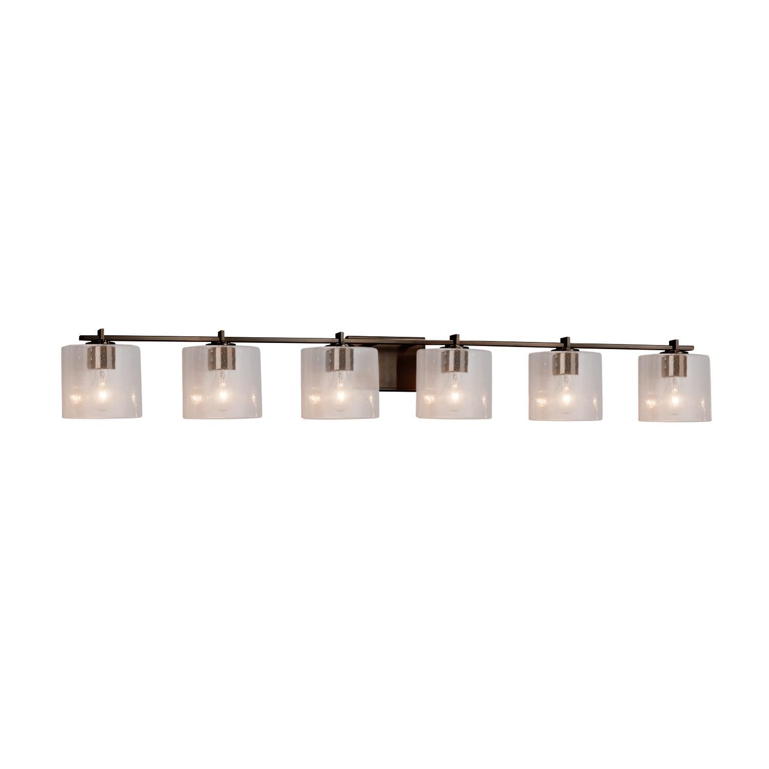 Fusion 56 Inch 6 Light Bath Vanity Light by Justice Design Group