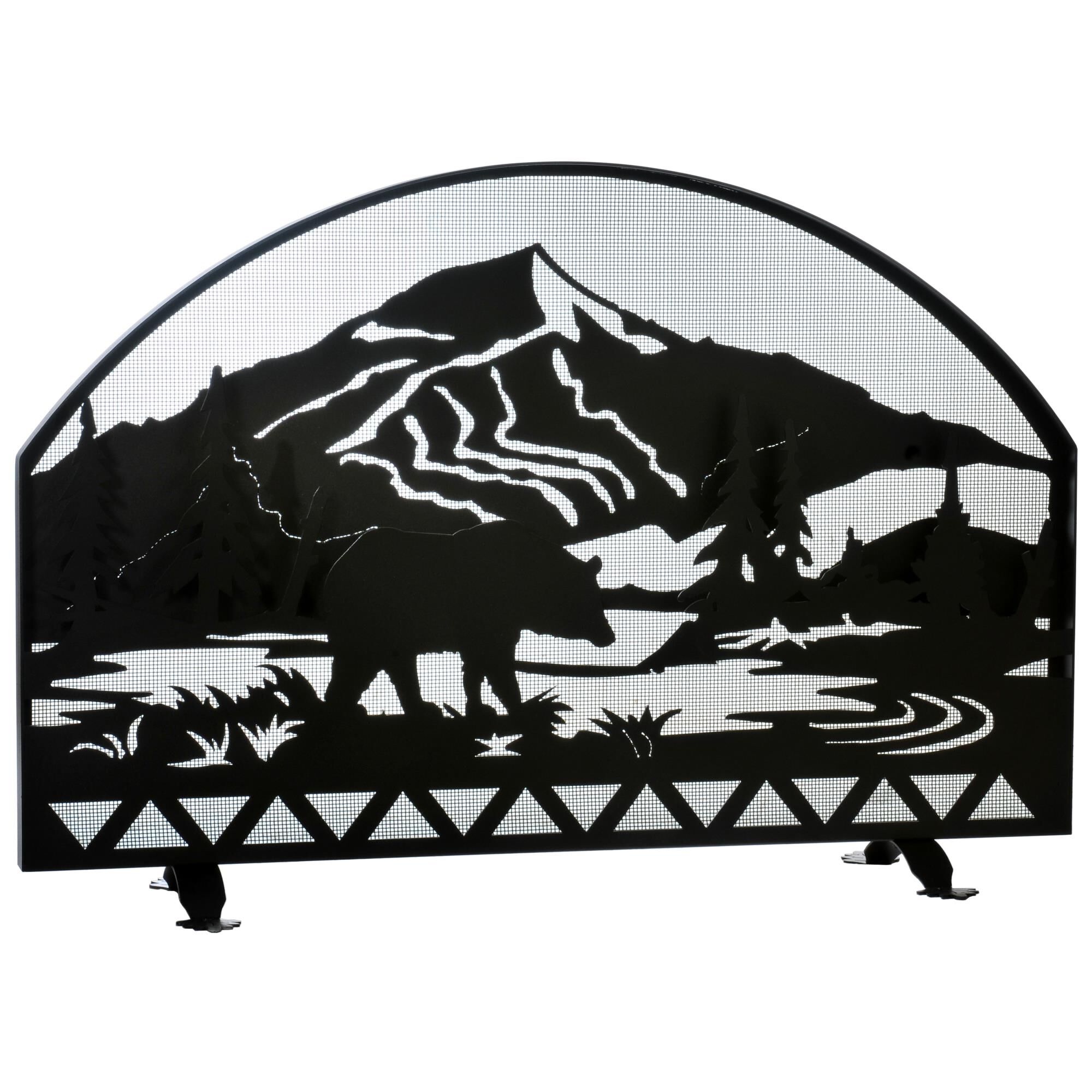 Bear Creek Fireplace Screen by Meyda Lighting