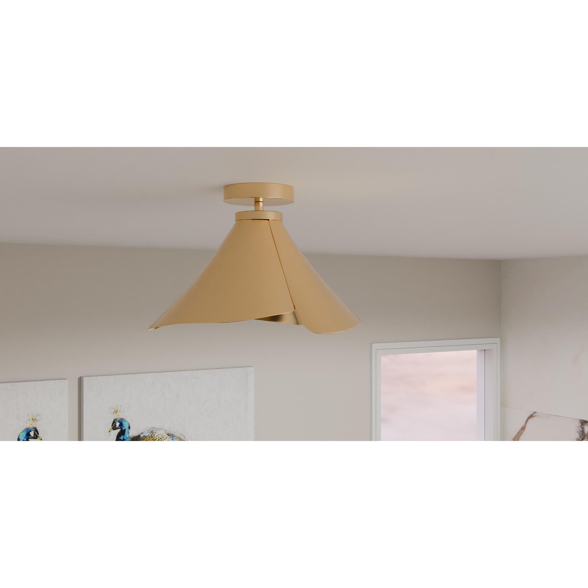 Wisp 15 Inch Semi Flush Mount by Quoizel