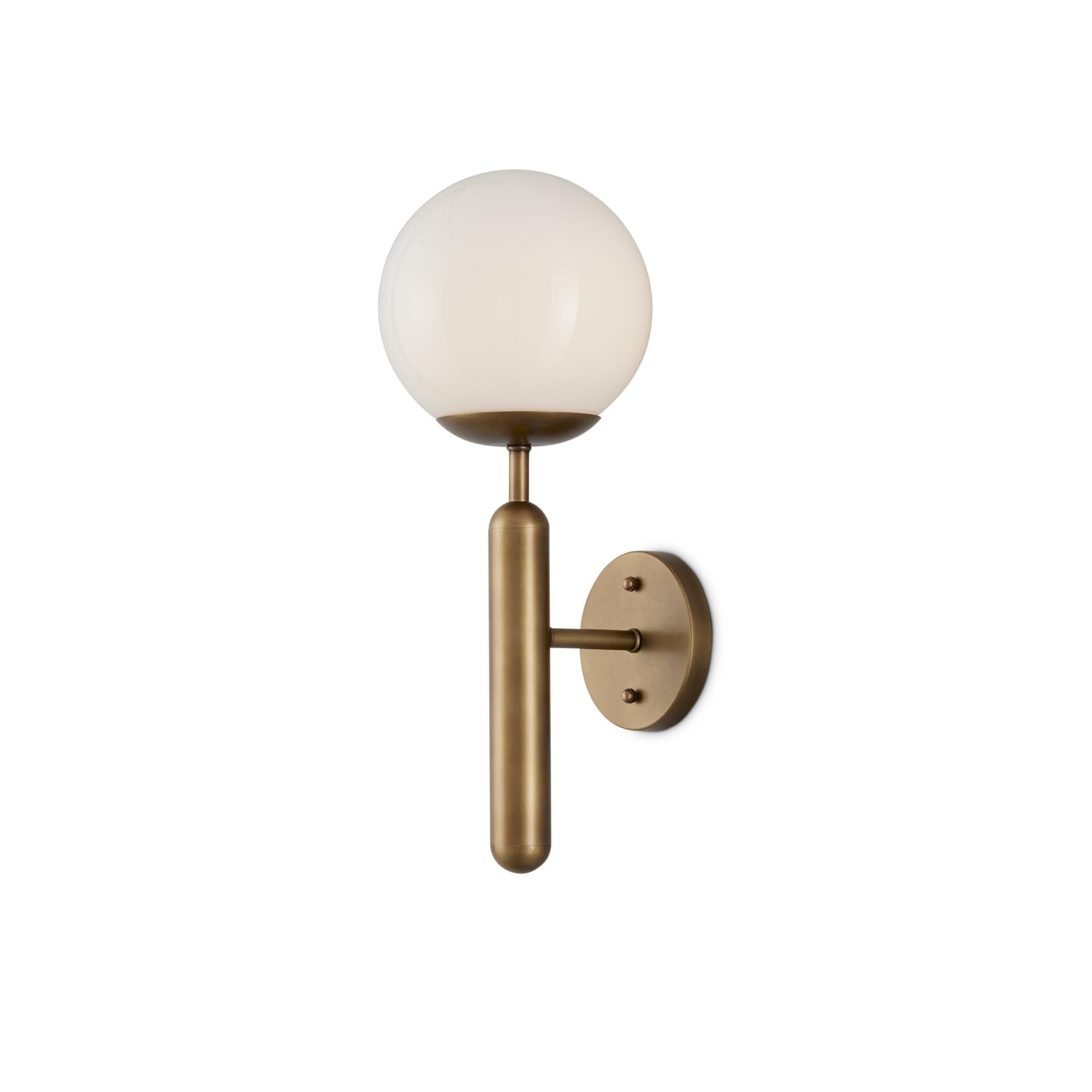 Shown in Antique Brass/White finish